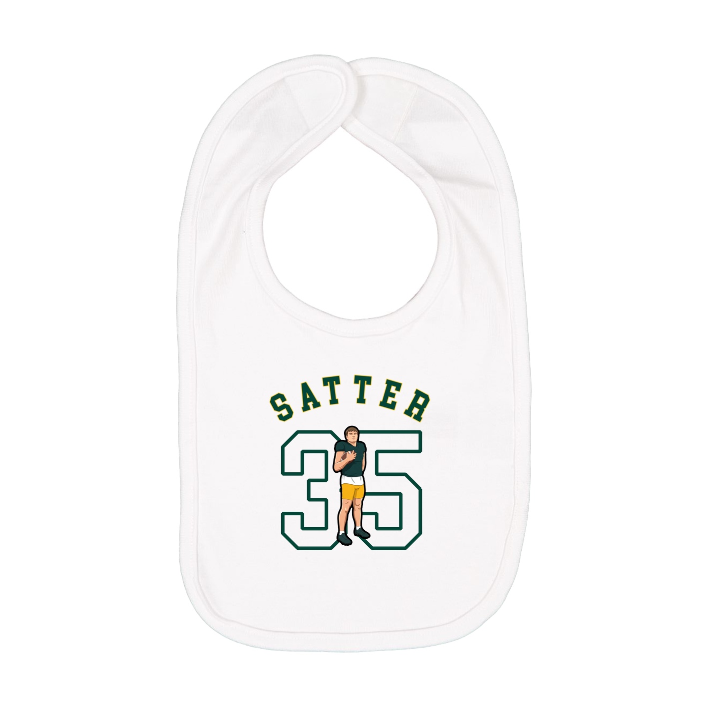 Infant Bib — Shirsey Arch in White