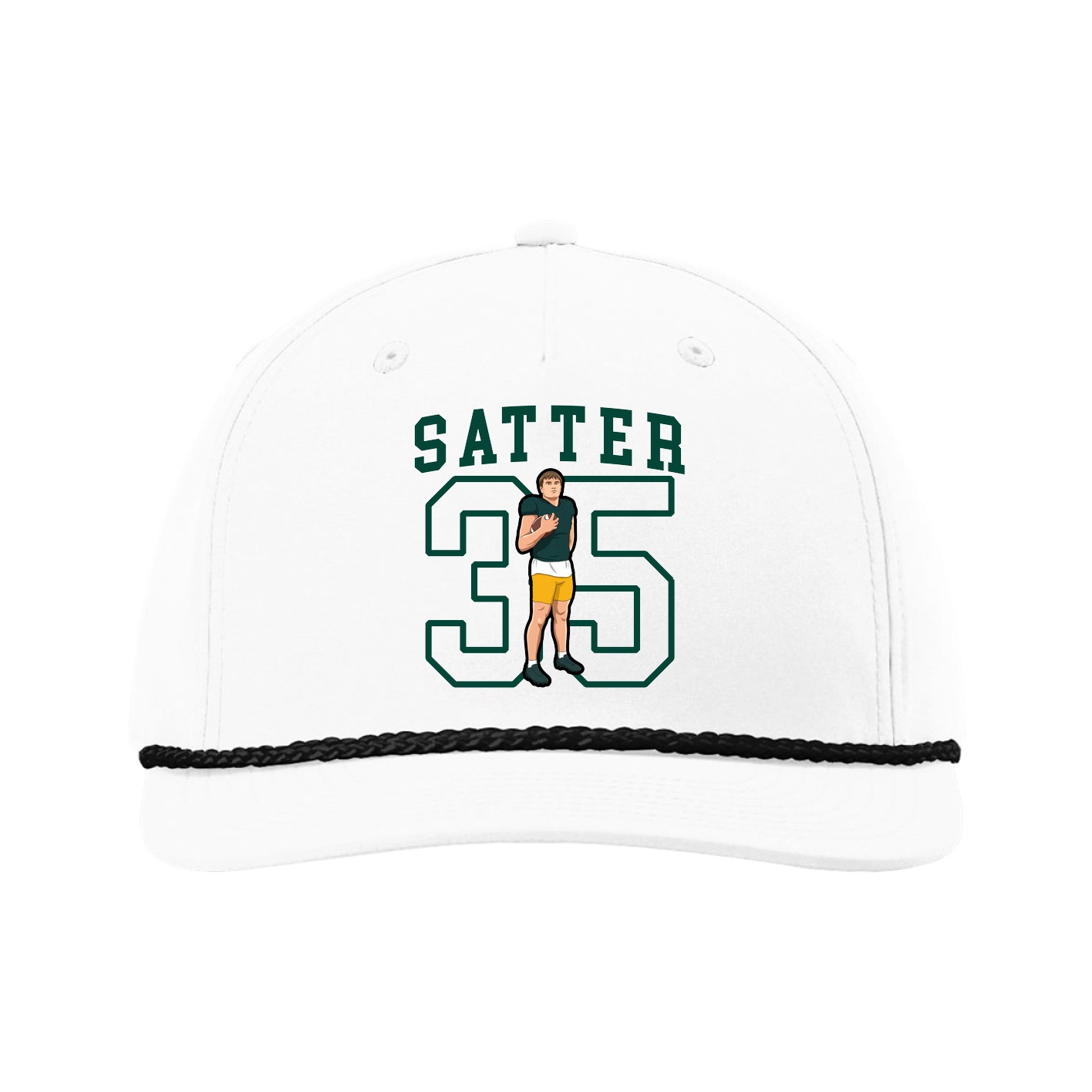 Five-Panel Classic Rope Cap — Shirsey in White