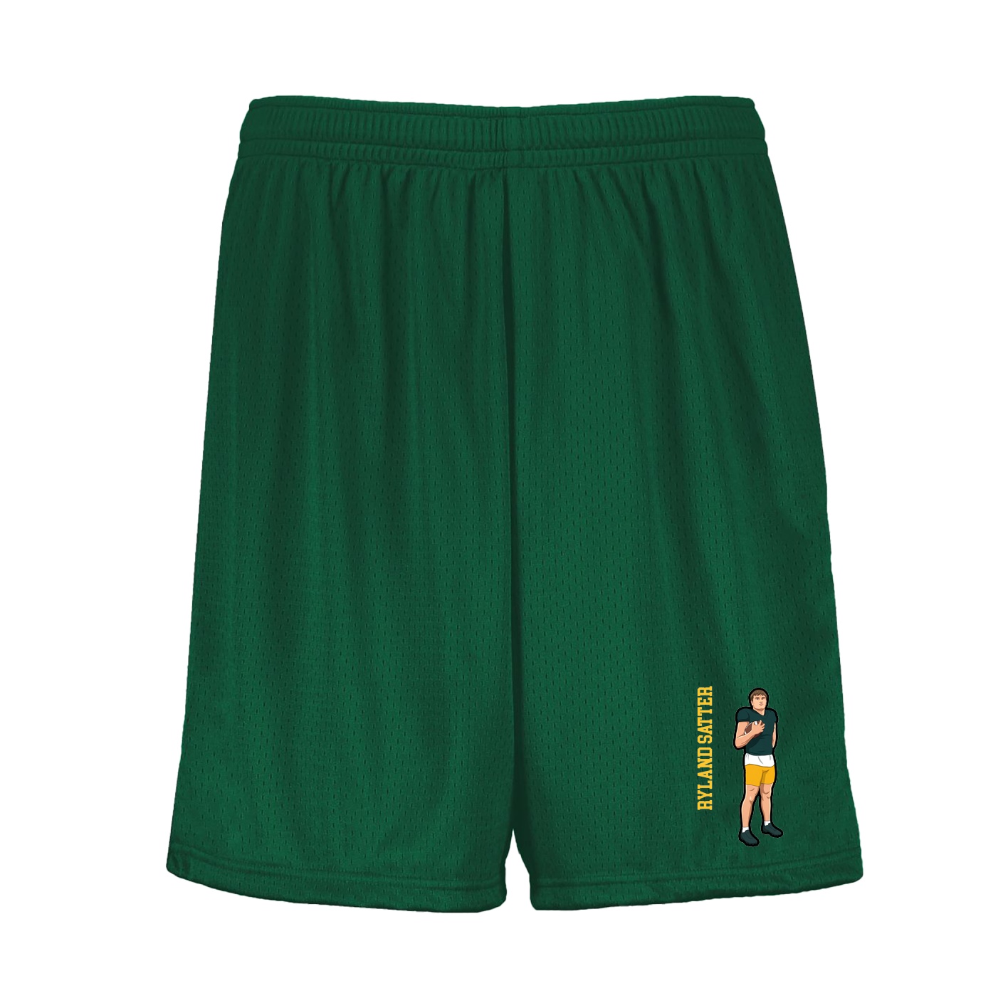 Shorts — Name Vertical in Green