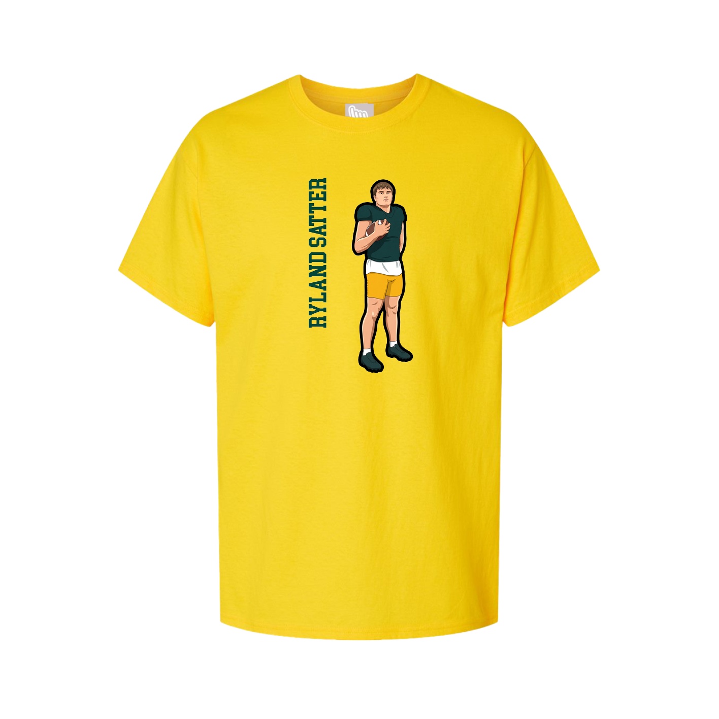 Youth Tee — Name Vertical in Gold