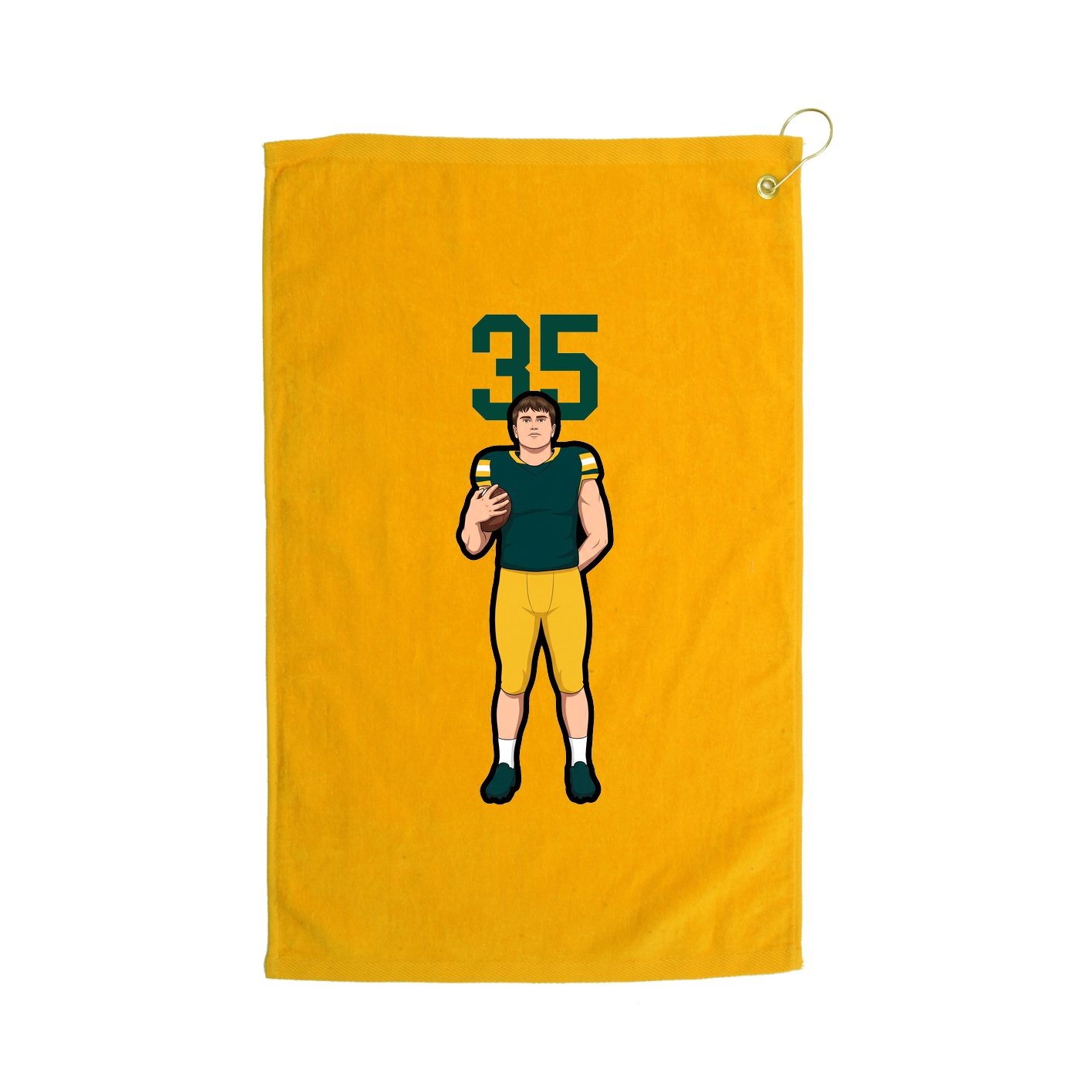 Golf Towel — Number Top in Gold