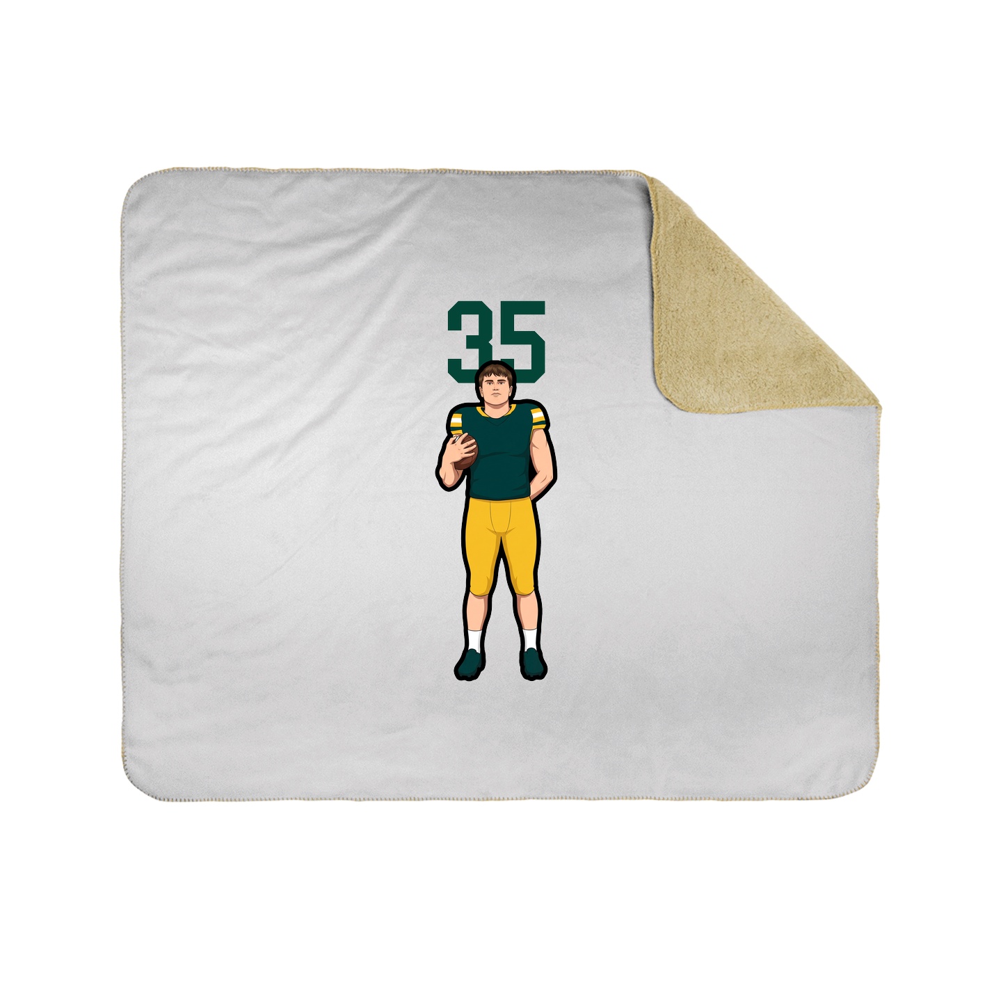 Throw Blanket — Number Top in White