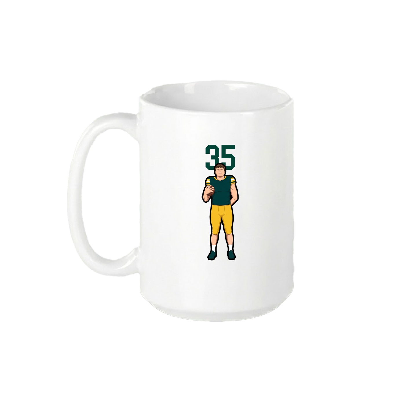 15oz Coffee Mug — Number Top in White