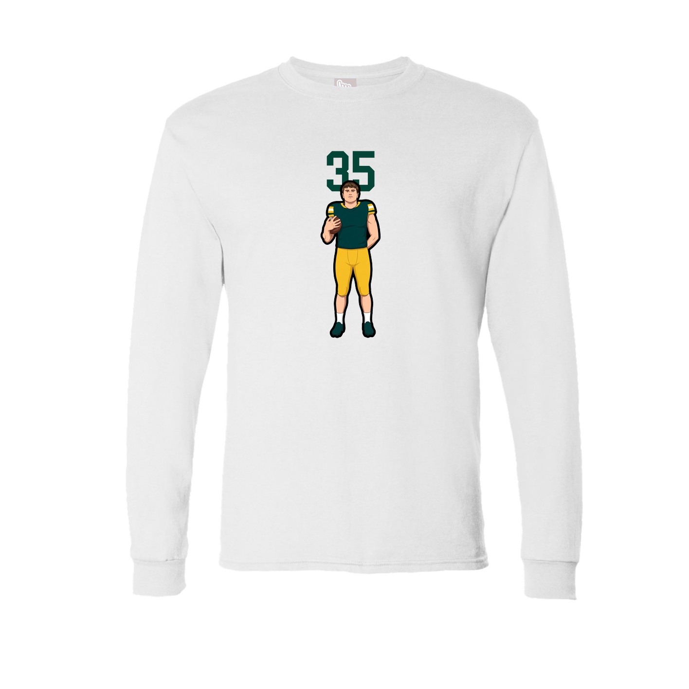 Long Sleeve Tee — Number Top in White