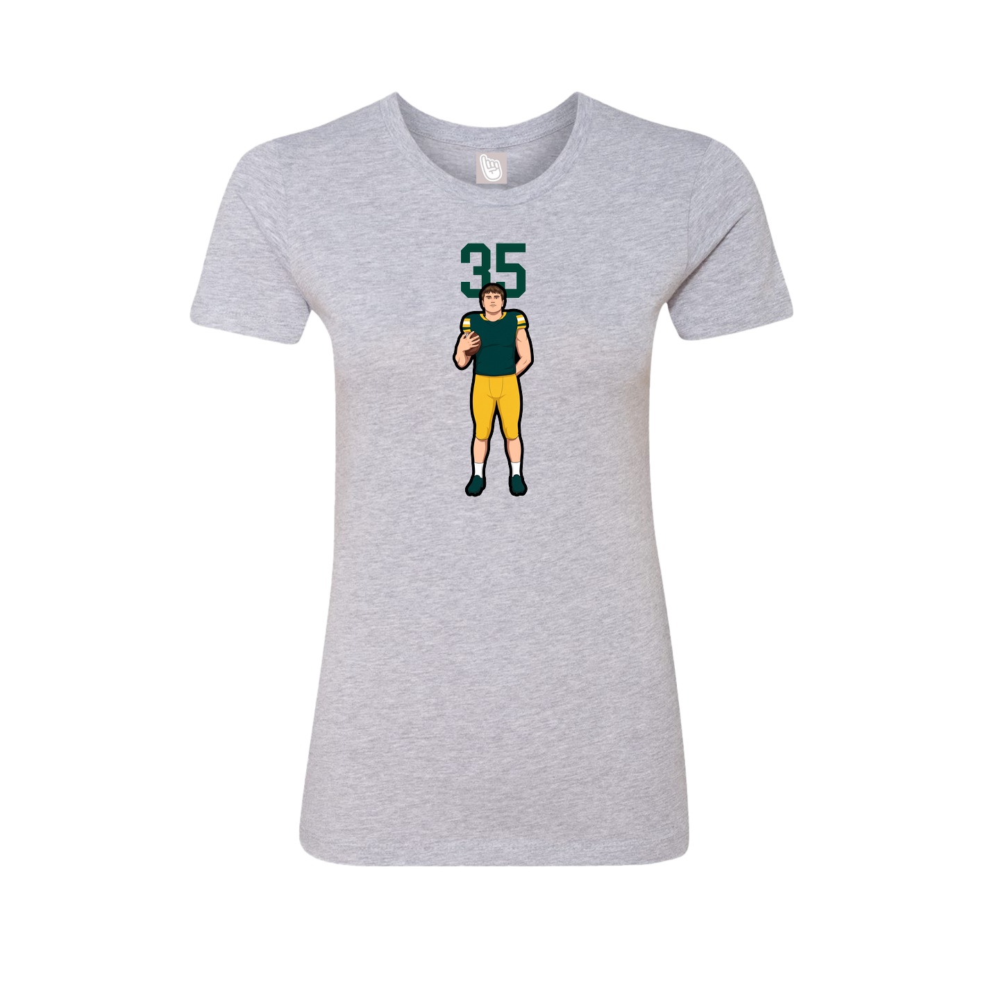 Womens Tee — Number Top in Grey