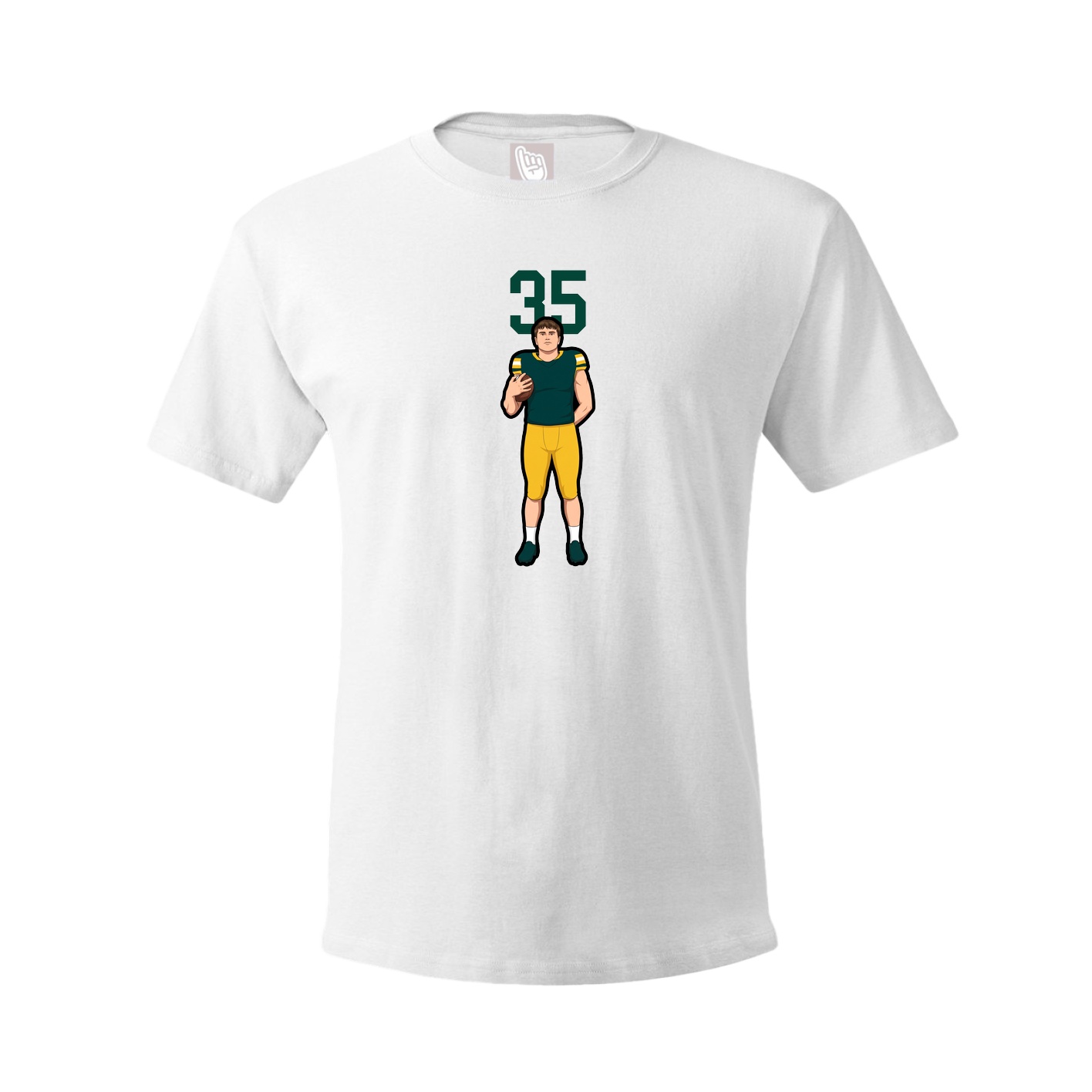 Youth Tee — Number Top in White