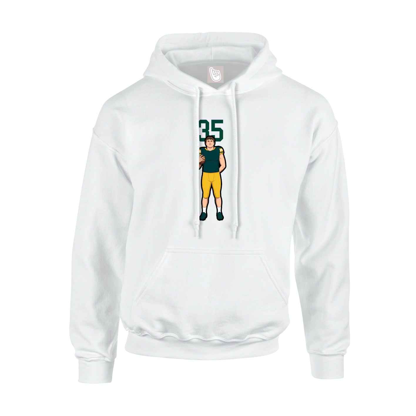 Hoodie — Number Top in White