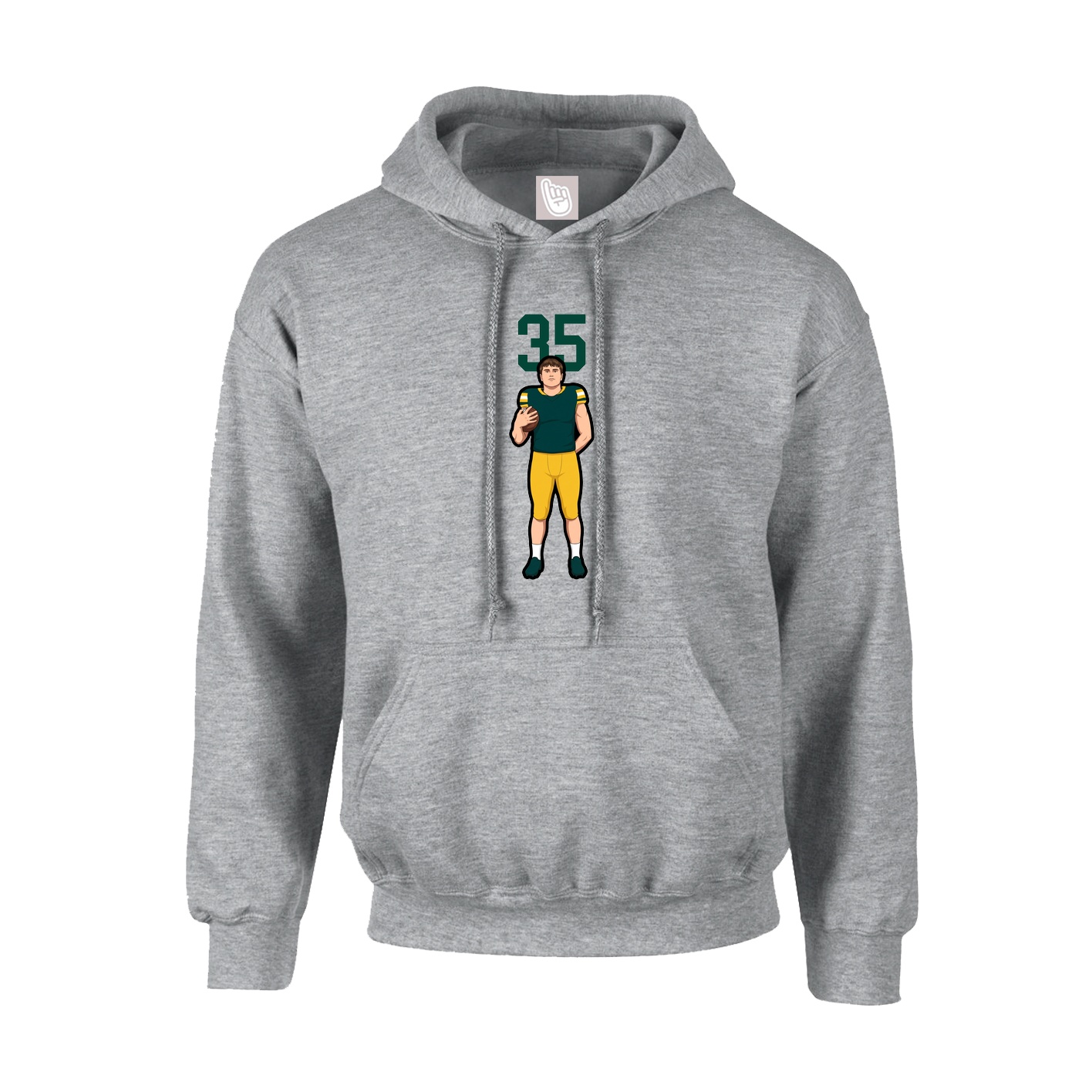 Youth Hoodie — Number Top in Grey