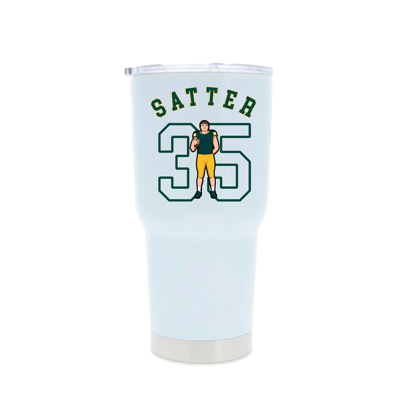30oz Stainless Steel Tumbler — Shirsey Arch in White