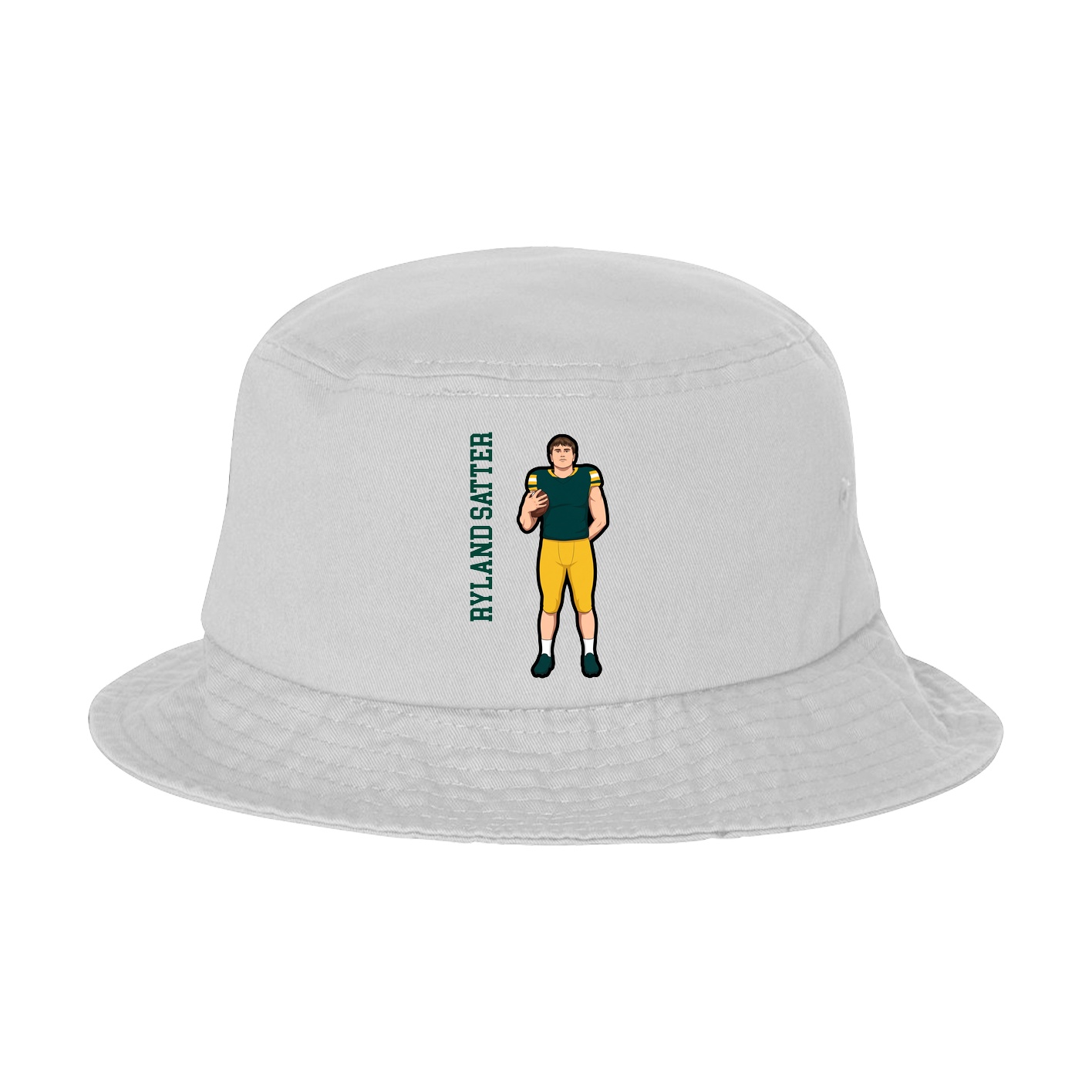Bucket Cap — Name Vertical in White