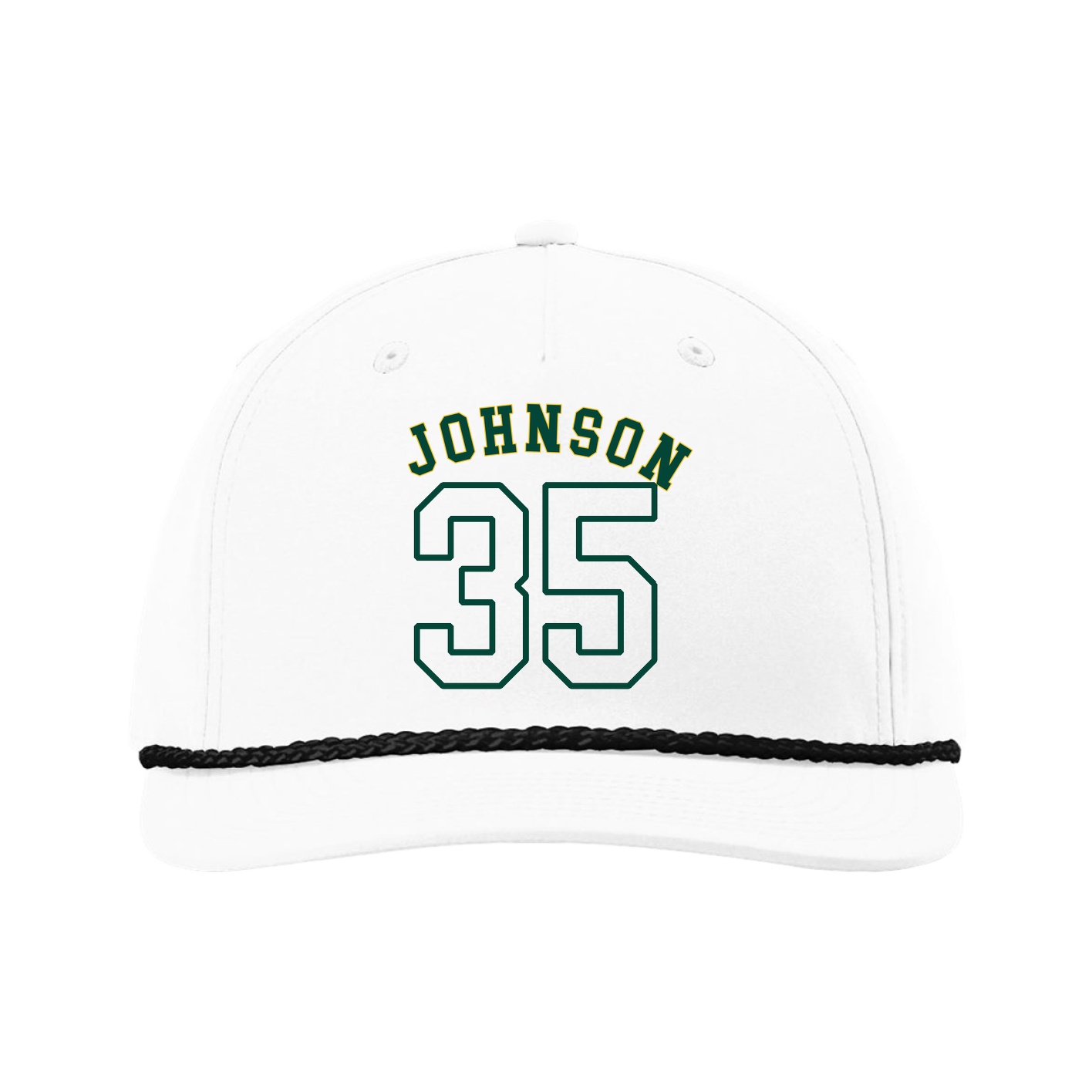 Five-Panel Classic Rope Cap — Shirsey Arch in White
