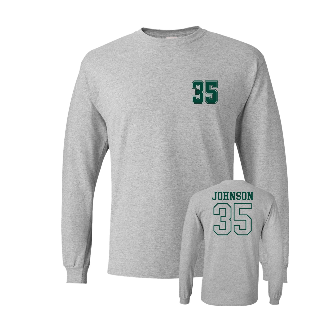 Long Sleeve Tee — Chest Back in Grey
