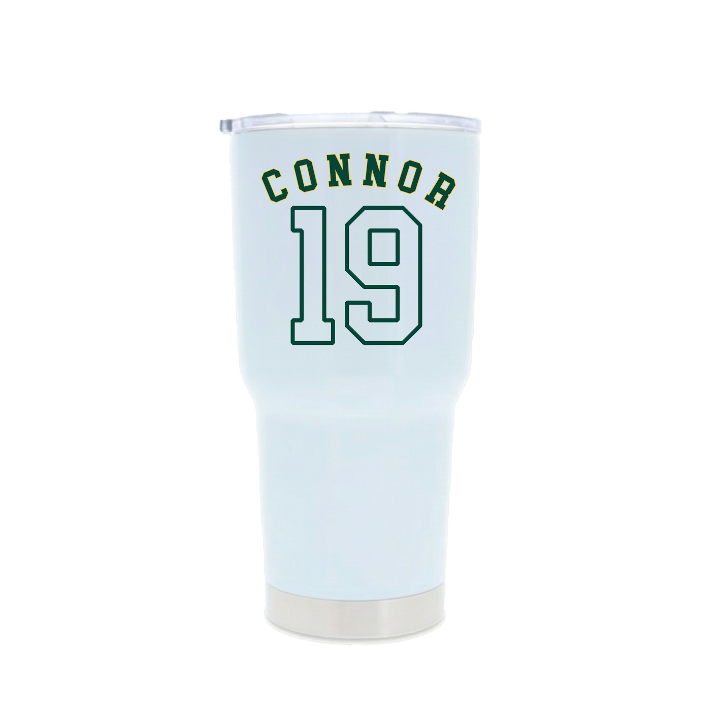 30oz Stainless Steel Tumbler — Shirsey Arch in White