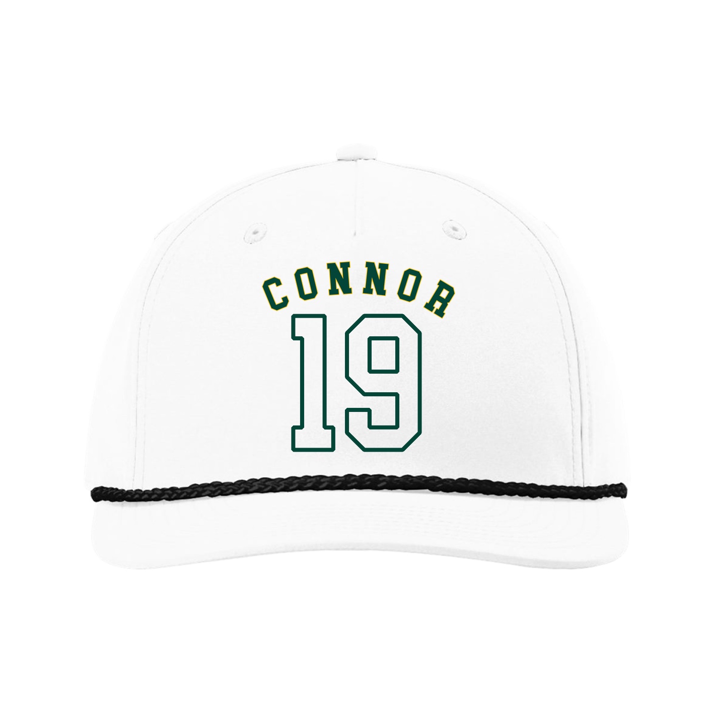 Five-Panel Classic Rope Cap — Shirsey Arch in White