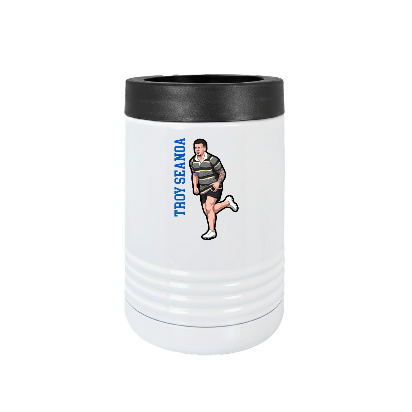 Beverage Holder — Name Vertical in White