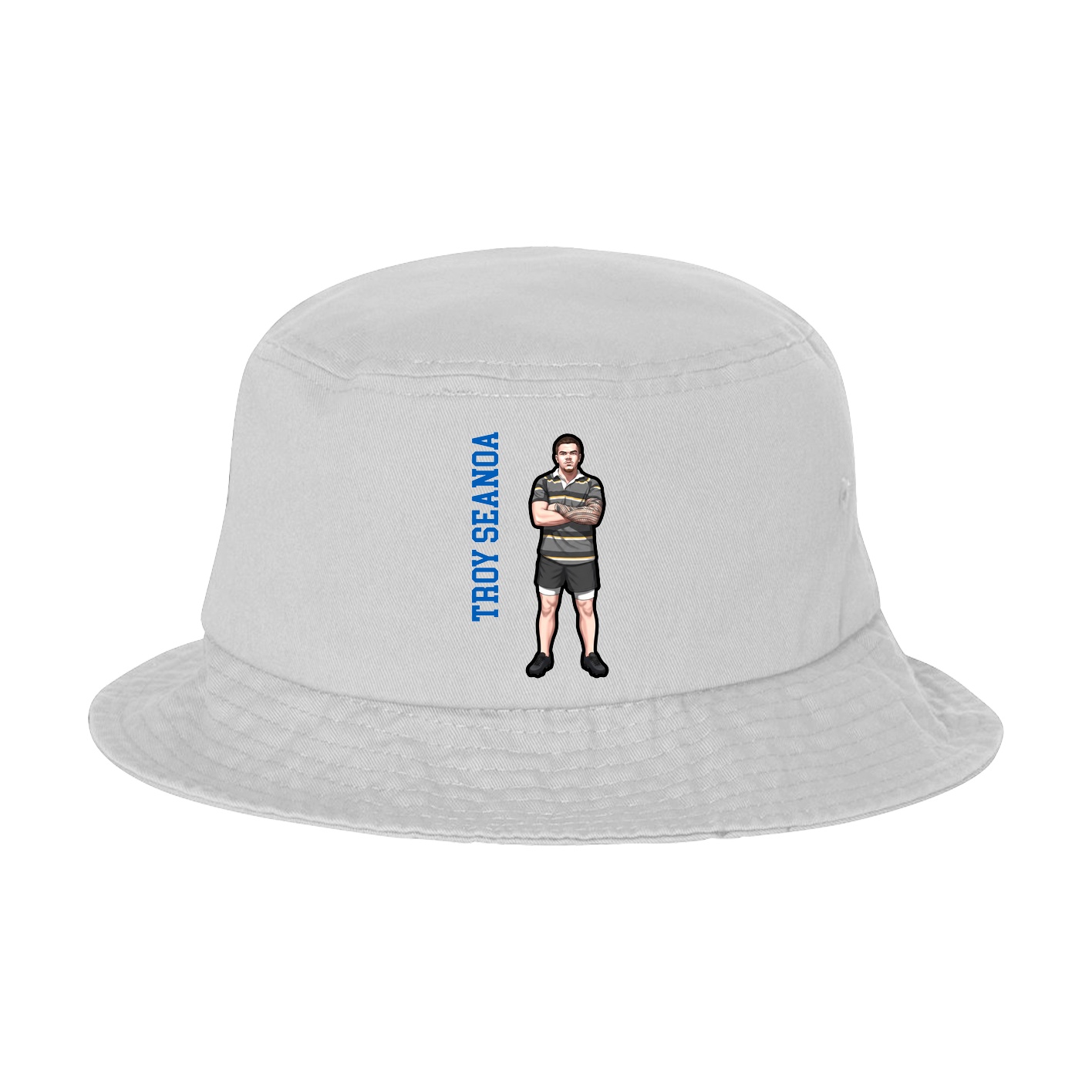 Bucket Cap — Name Vertical in White