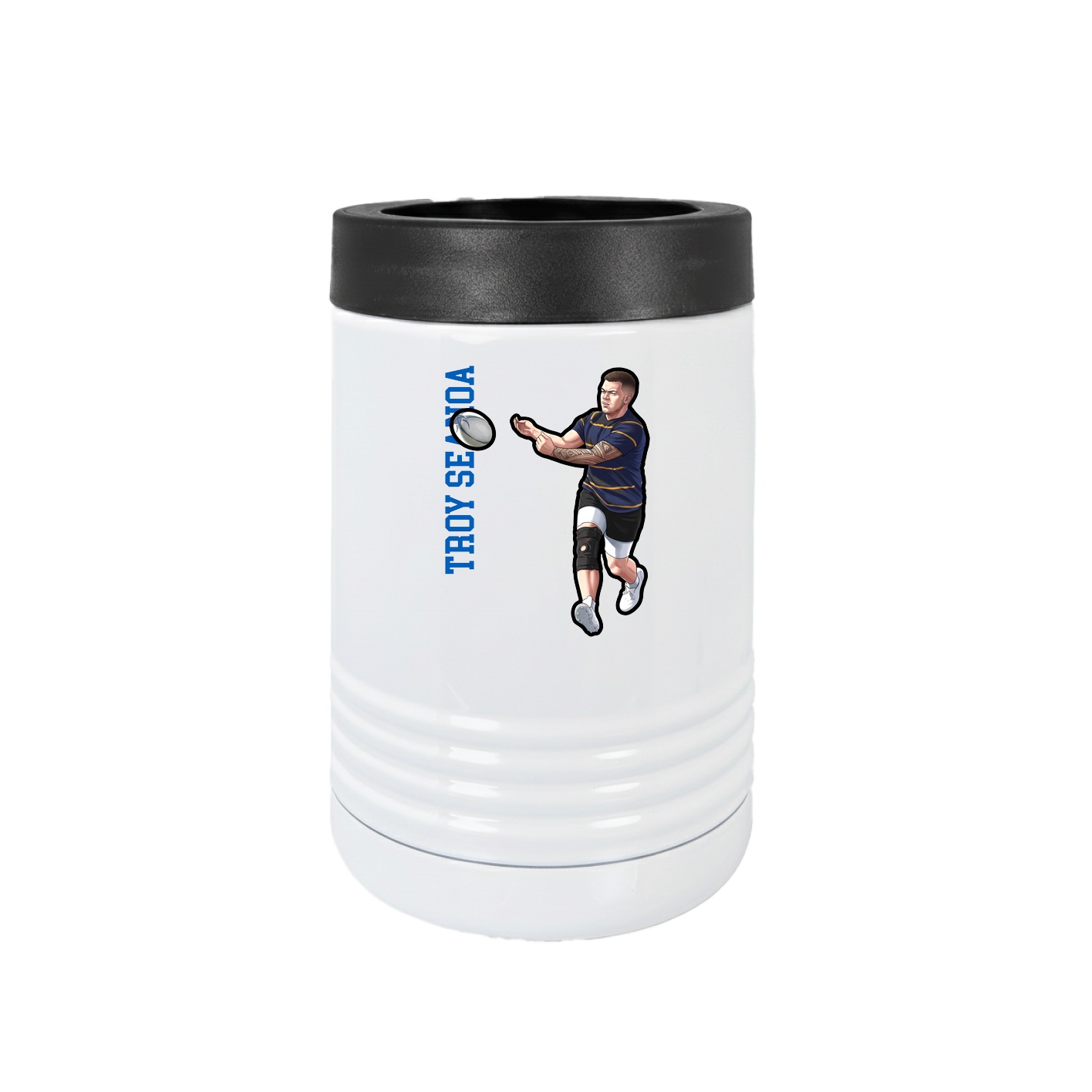 Beverage Holder — Name Vertical in White