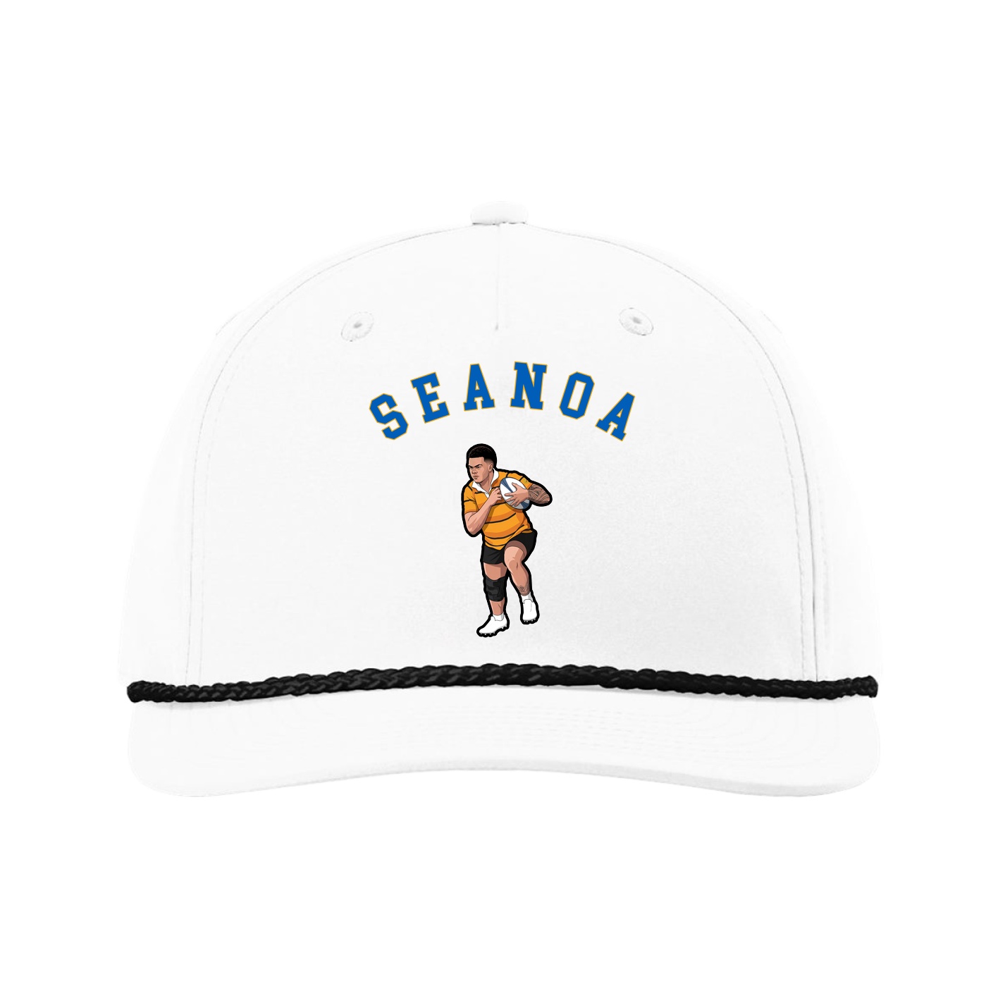 Five-Panel Classic Rope Cap — Shirsey Arch in White