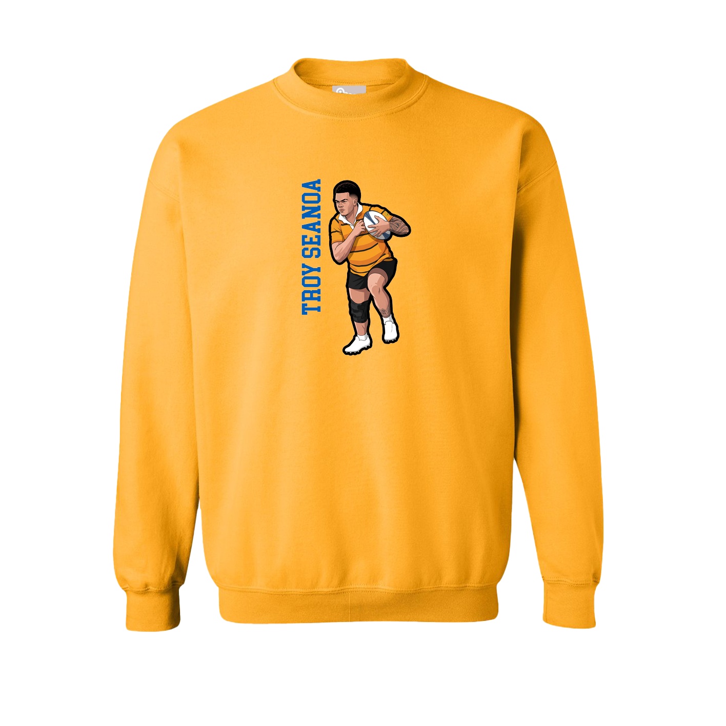 Fleece Crew — Name Vertical in Gold