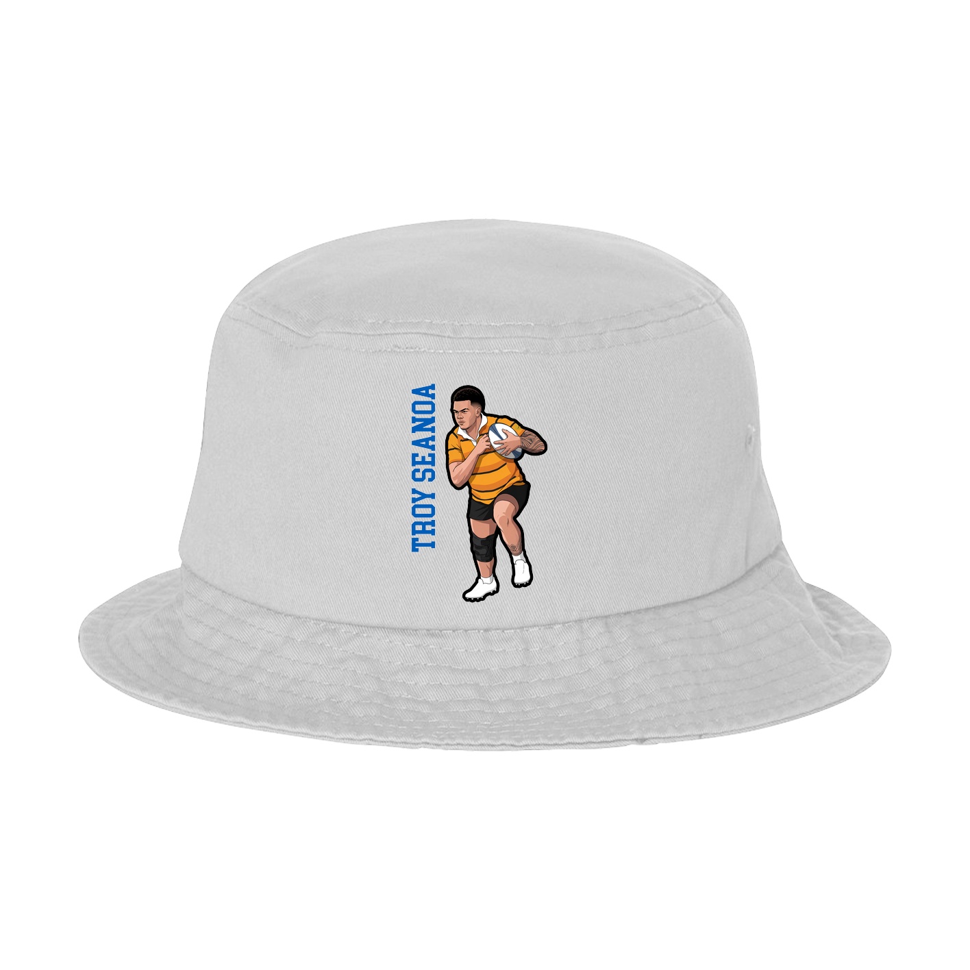 Bucket Cap — Name Vertical in White