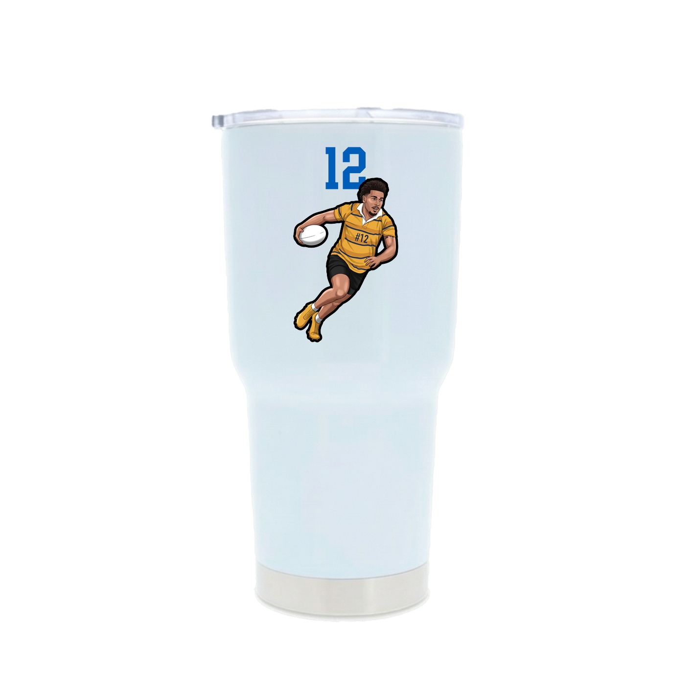 30oz Stainless Steel Tumbler — Number Top in White