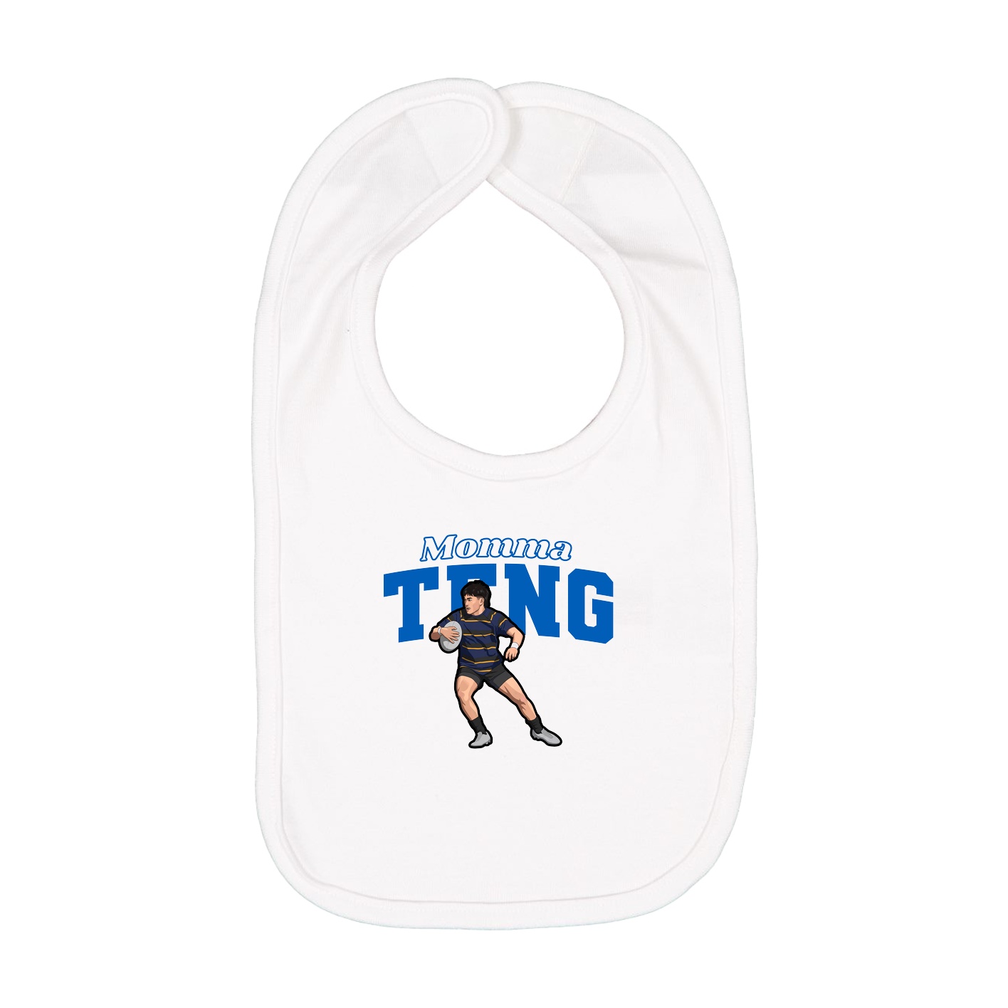 Infant Bib — Mothers Day Block in White