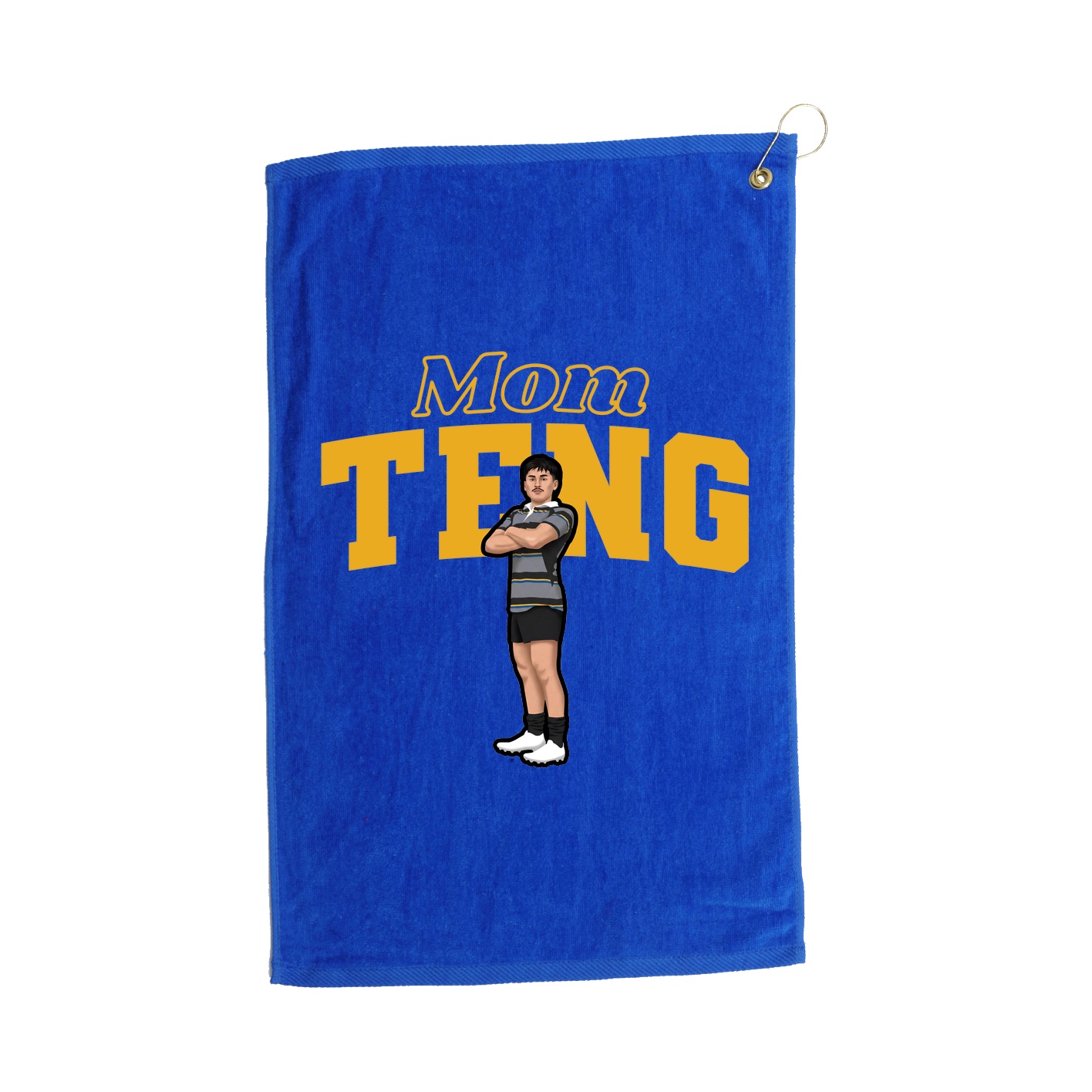 Golf Towel — Mothers Day Block in Royal