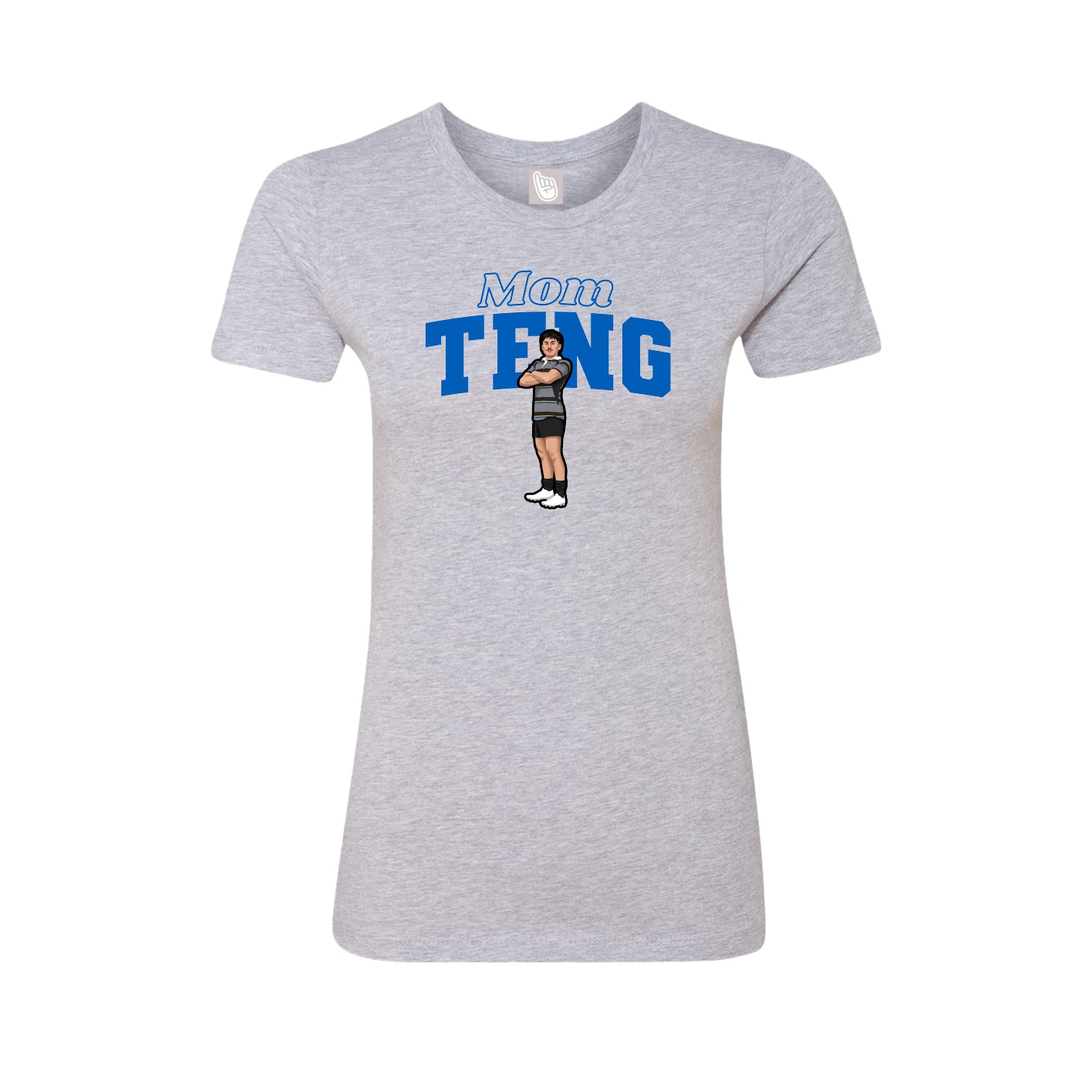 Womens Tee — Mothers Day Block in Grey