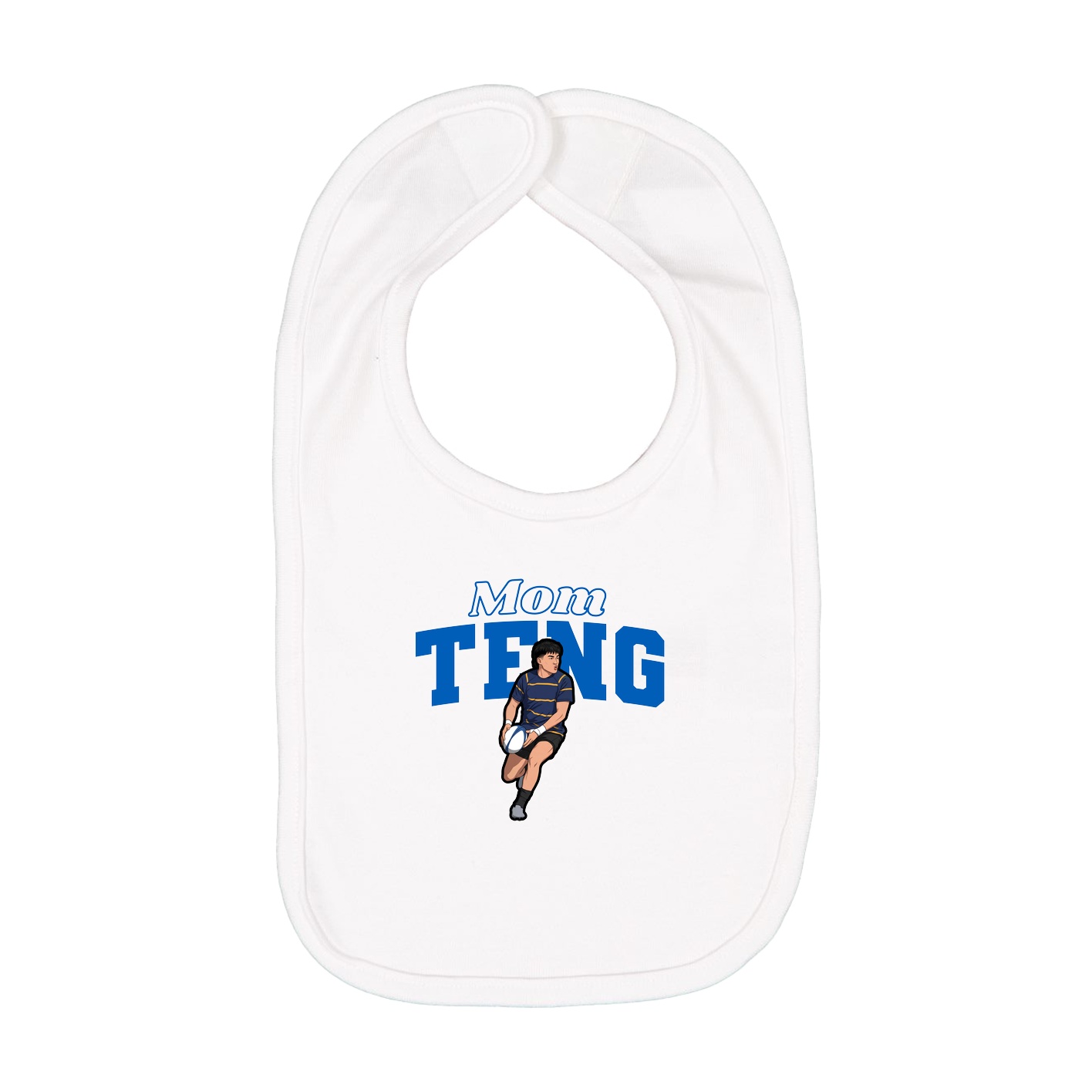Infant Bib — Mothers Day Block in White