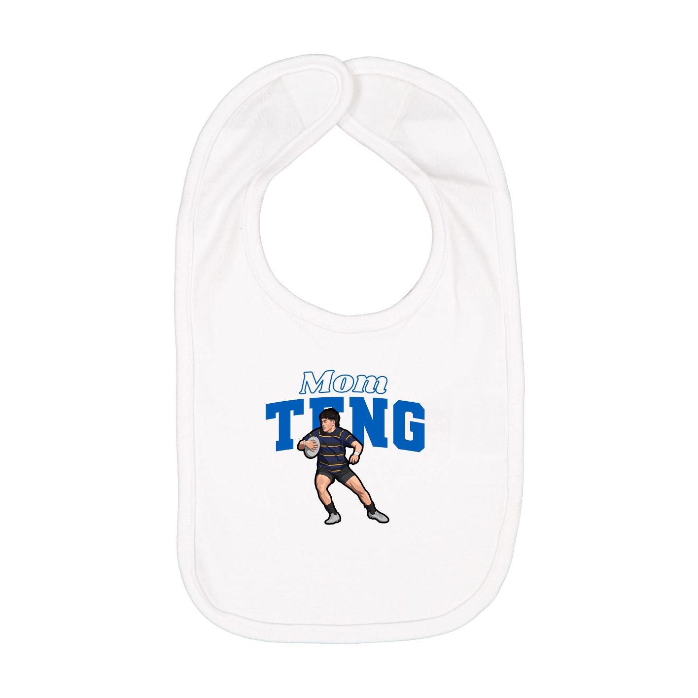 Infant Bib — Mothers Day Block in White