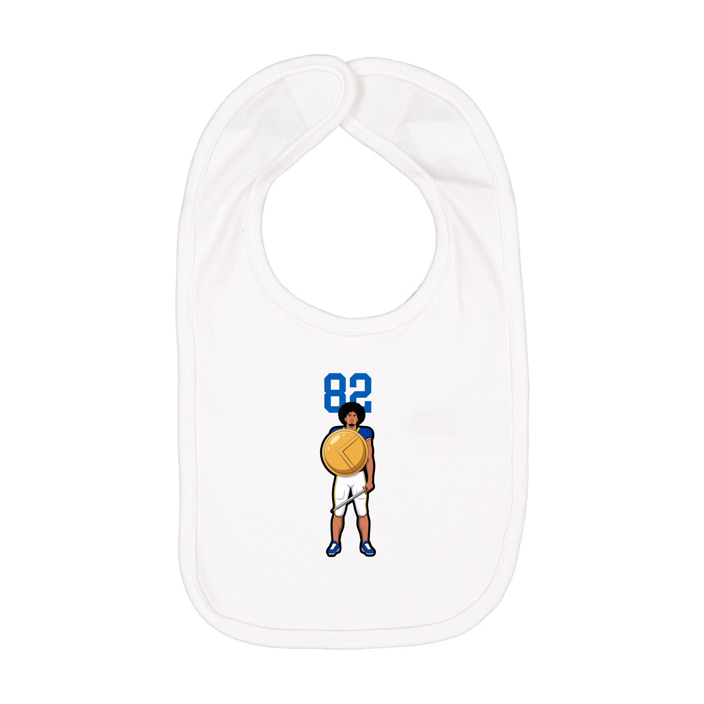 Infant Bib — Number Top in White
