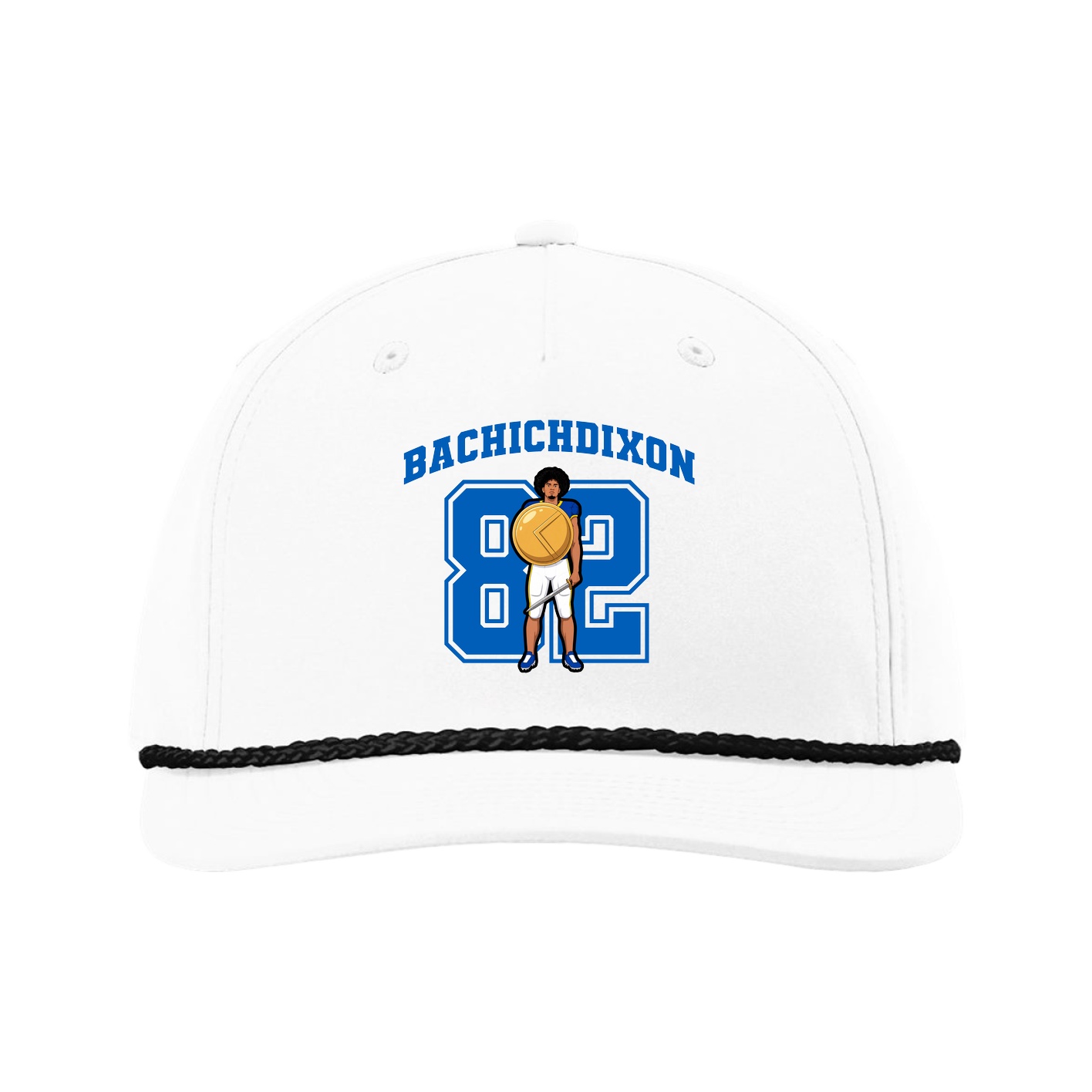 Five-Panel Classic Rope Cap — Number in White