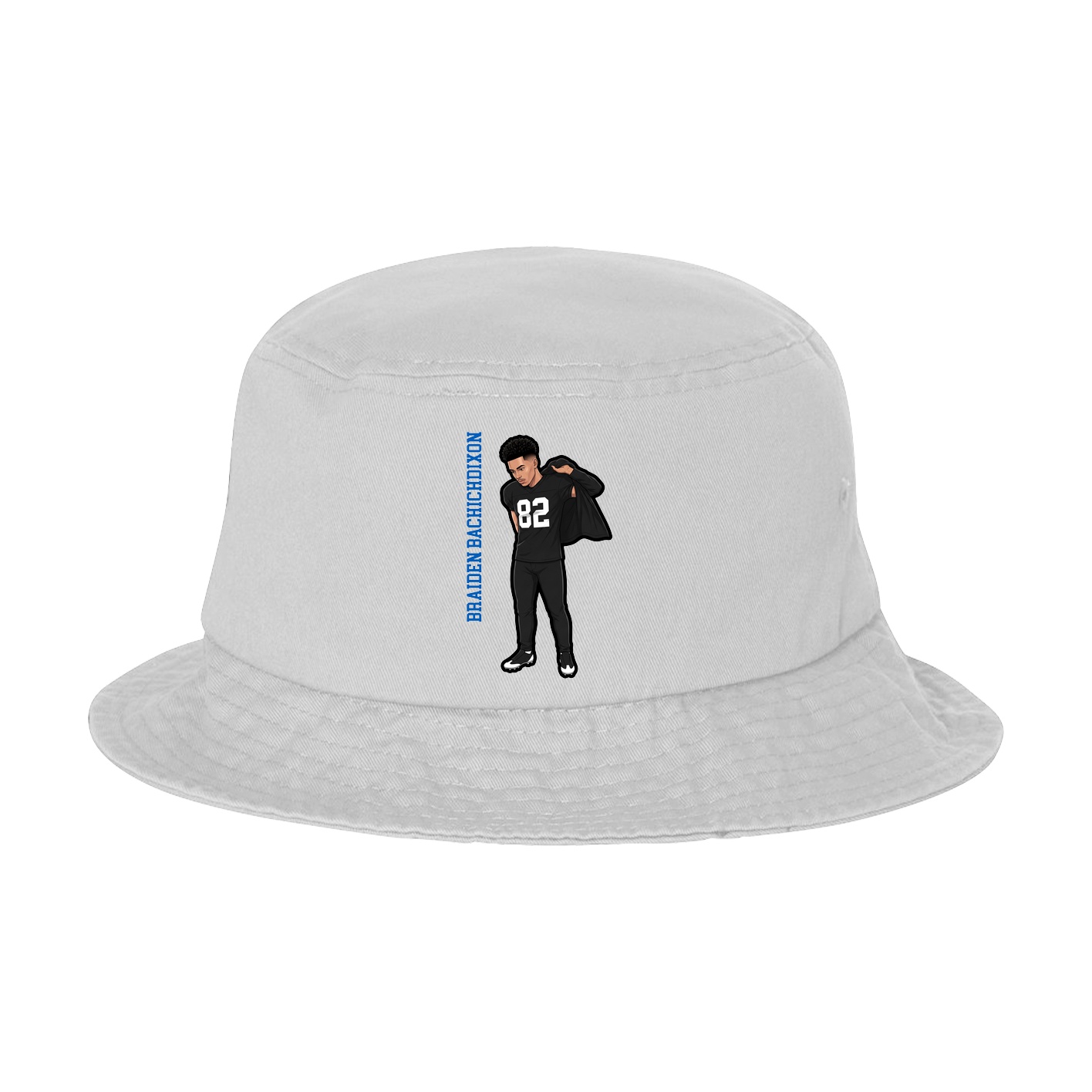 Bucket Cap — Name Vertical in White