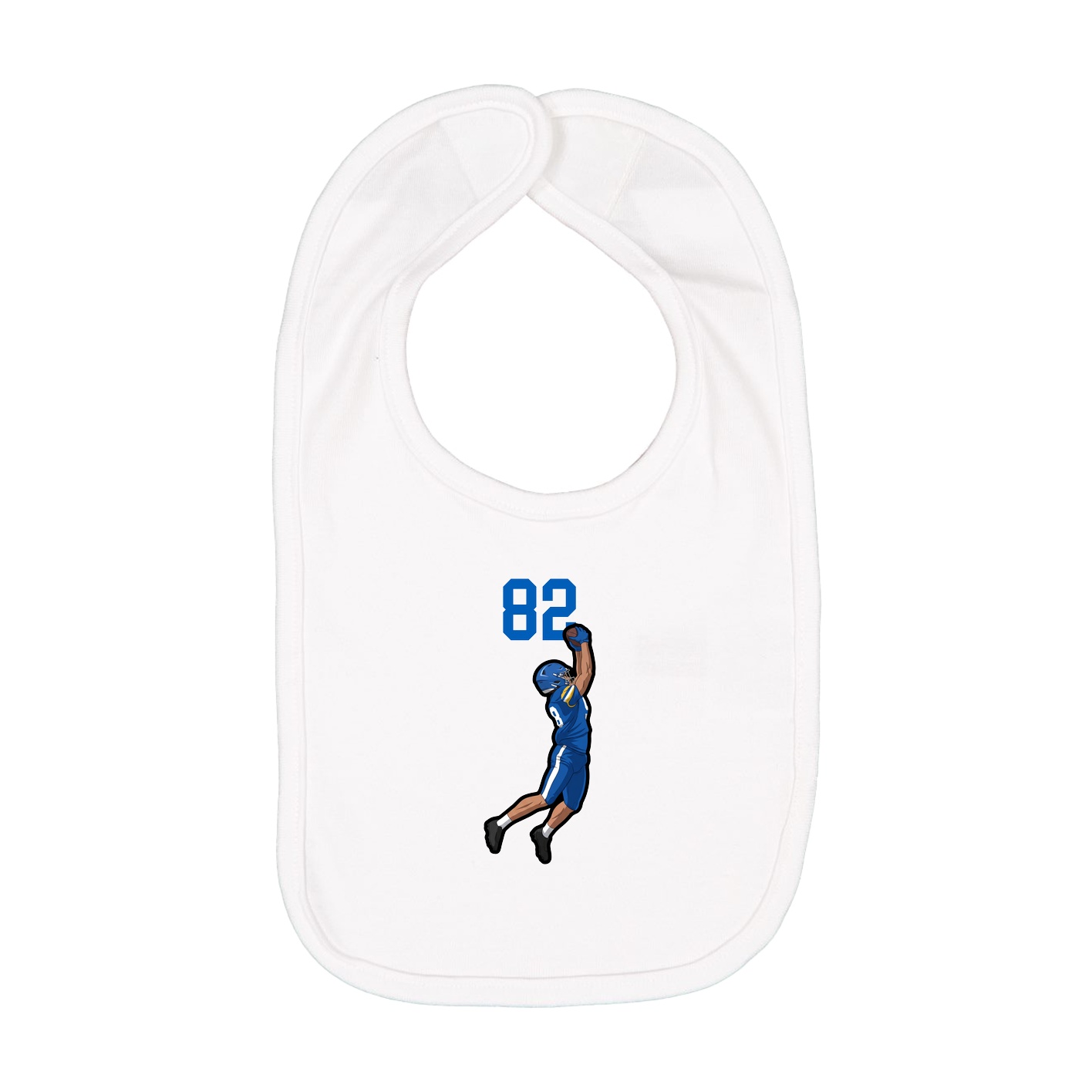 Infant Bib — Number Top in White