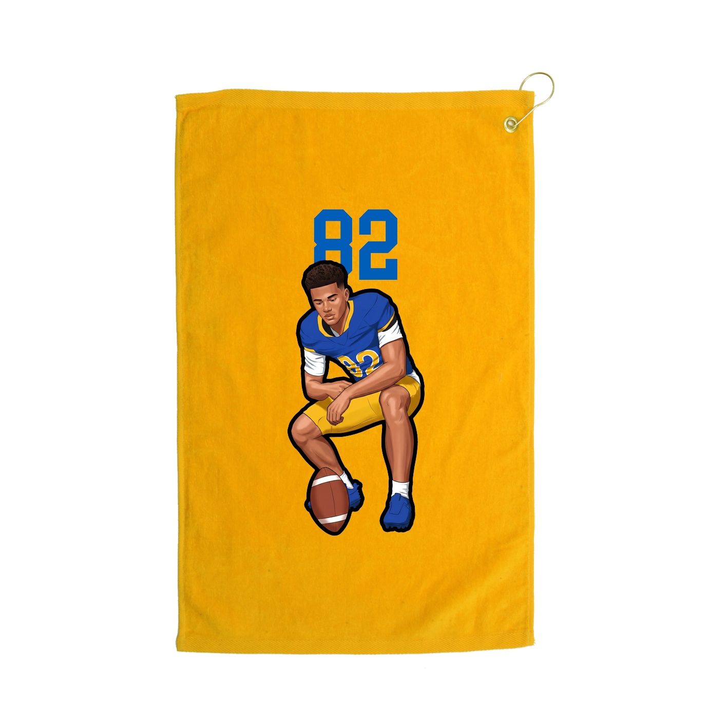 Golf Towel — Number Top in Gold