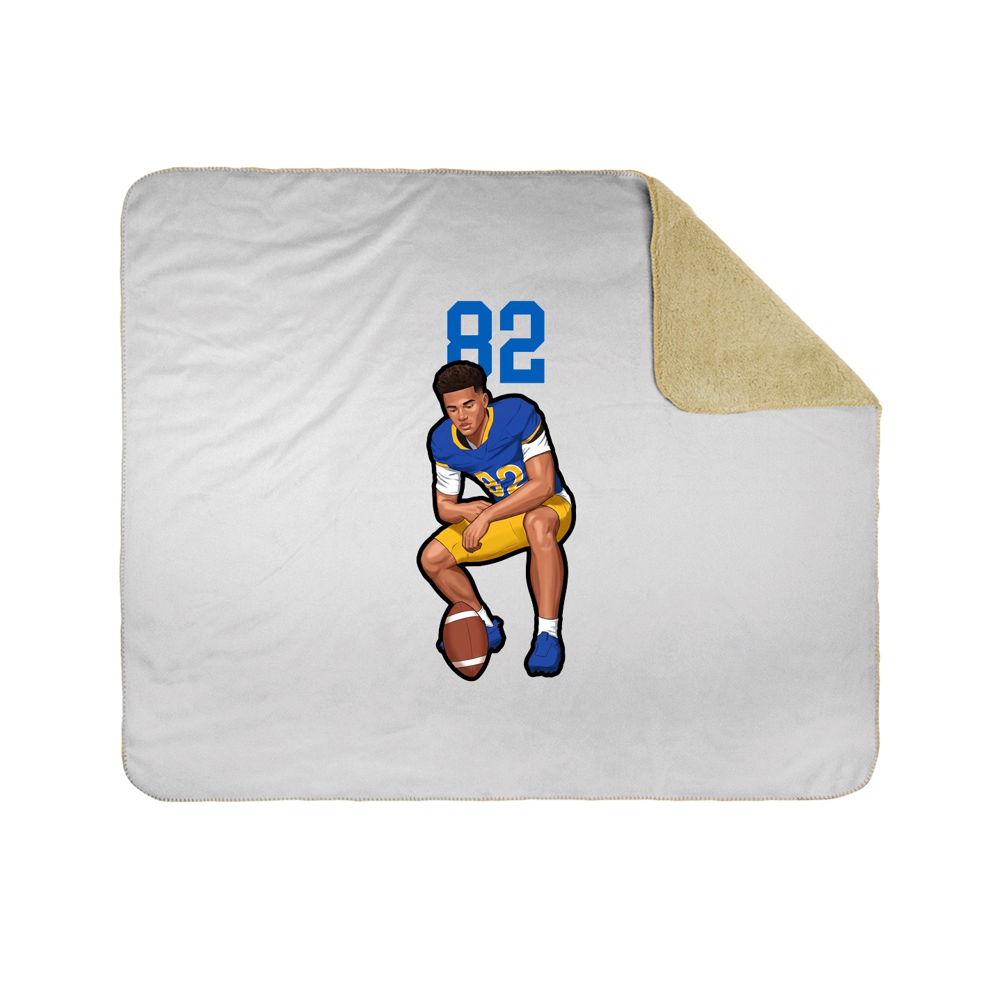 Throw Blanket — Number Top in White