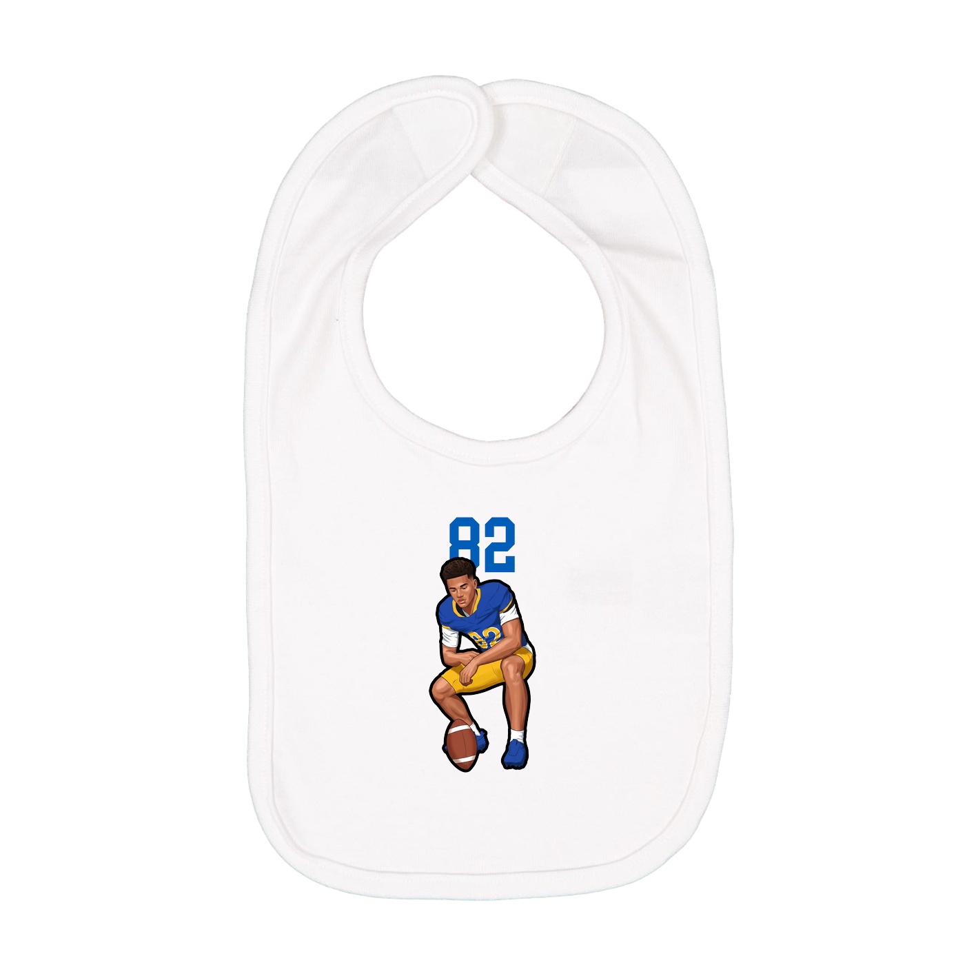 Infant Bib — Number Top in White