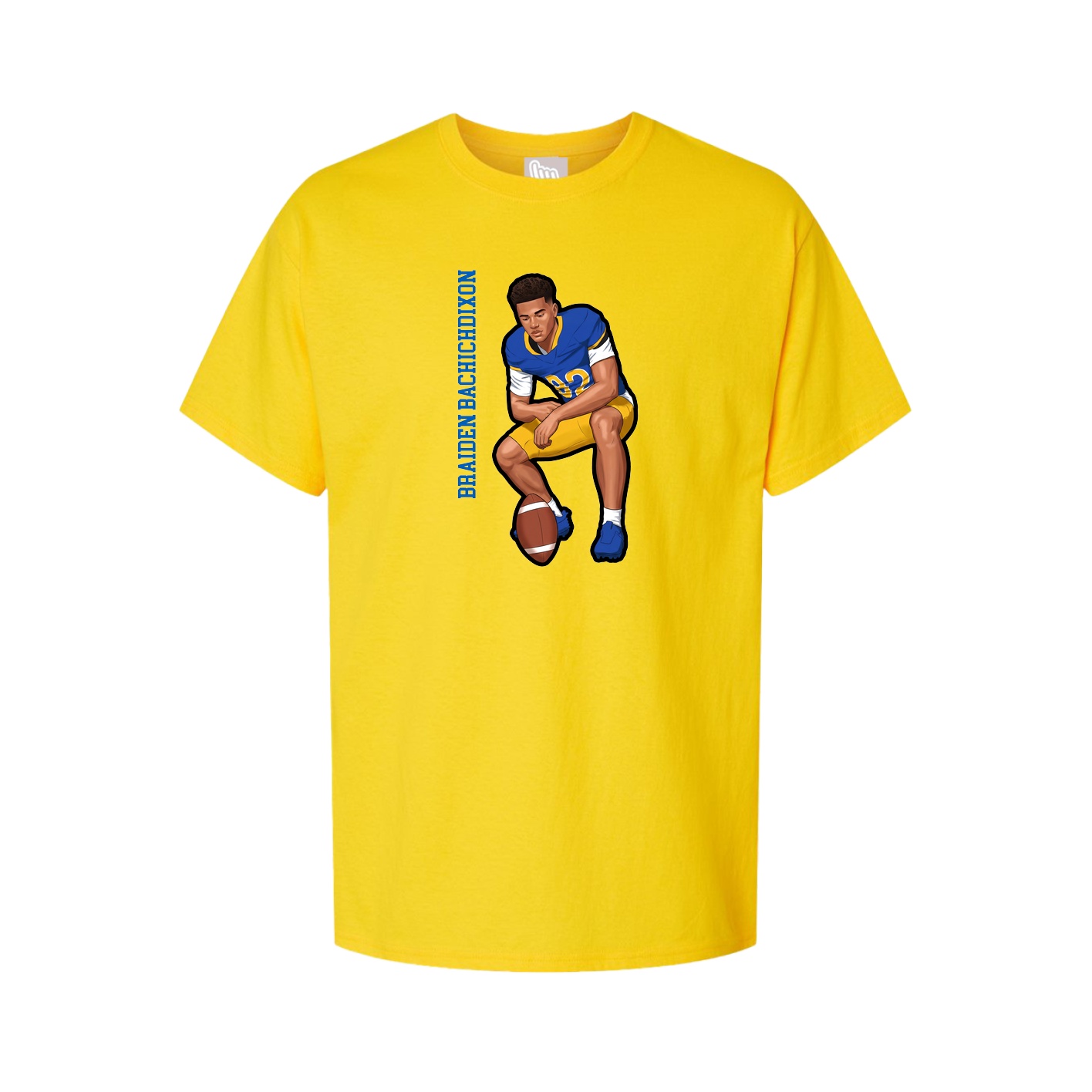 Youth Tee — Name Vertical in Gold