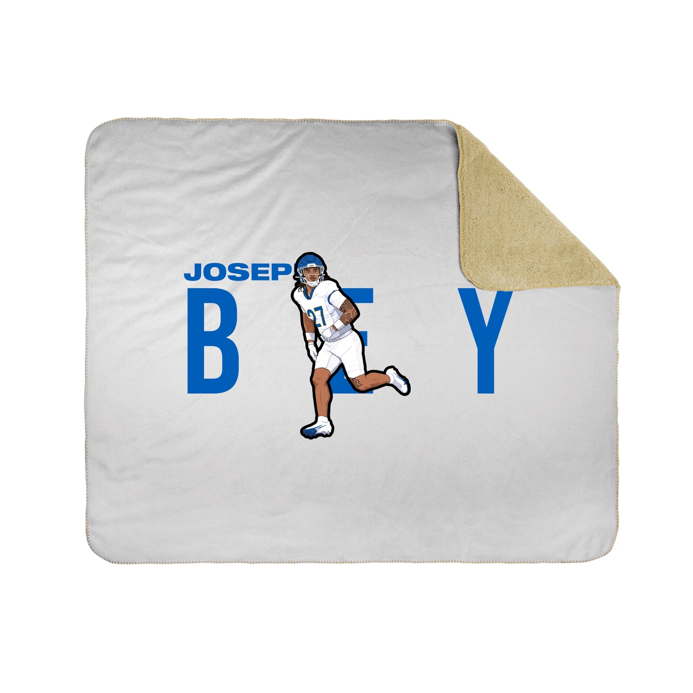 Throw Blanket — Player Name in White