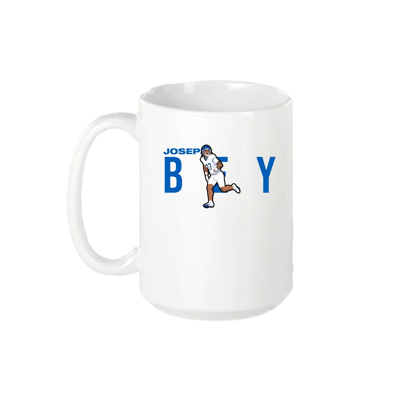 15oz Coffee Mug — Player Name in White