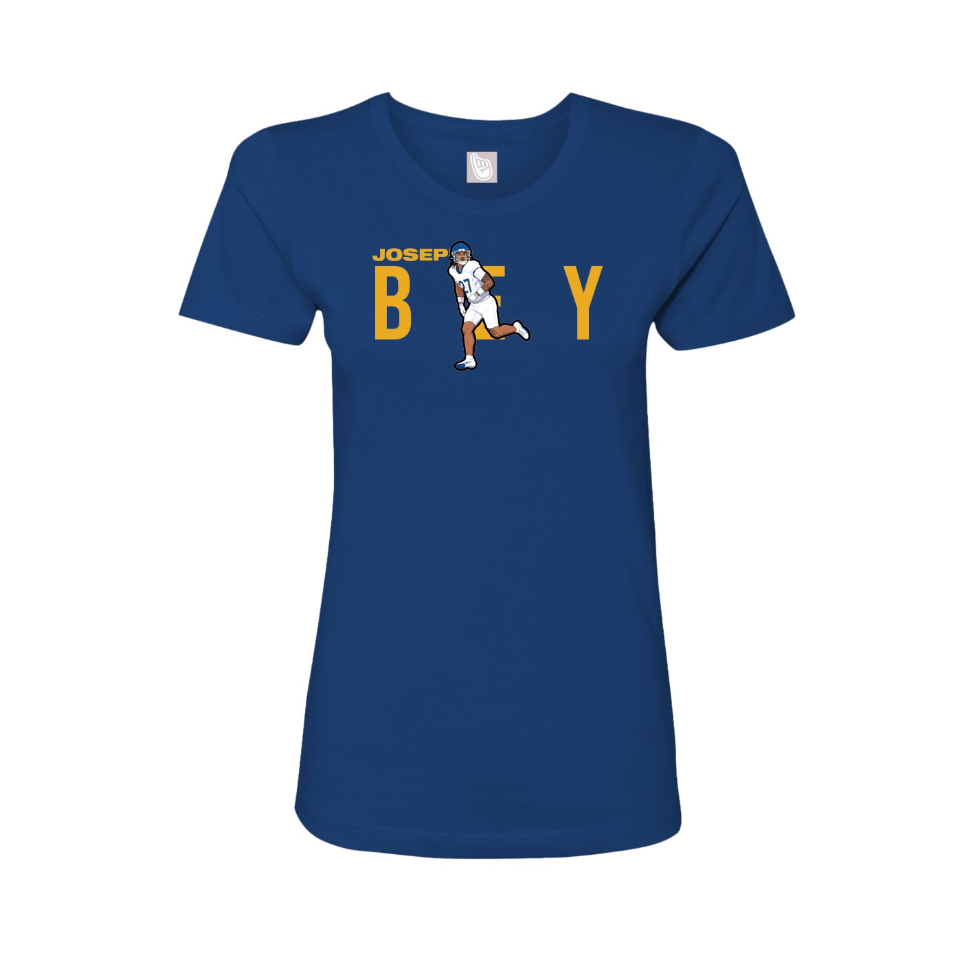 Fitted Women's Tee — Player Name in Royal