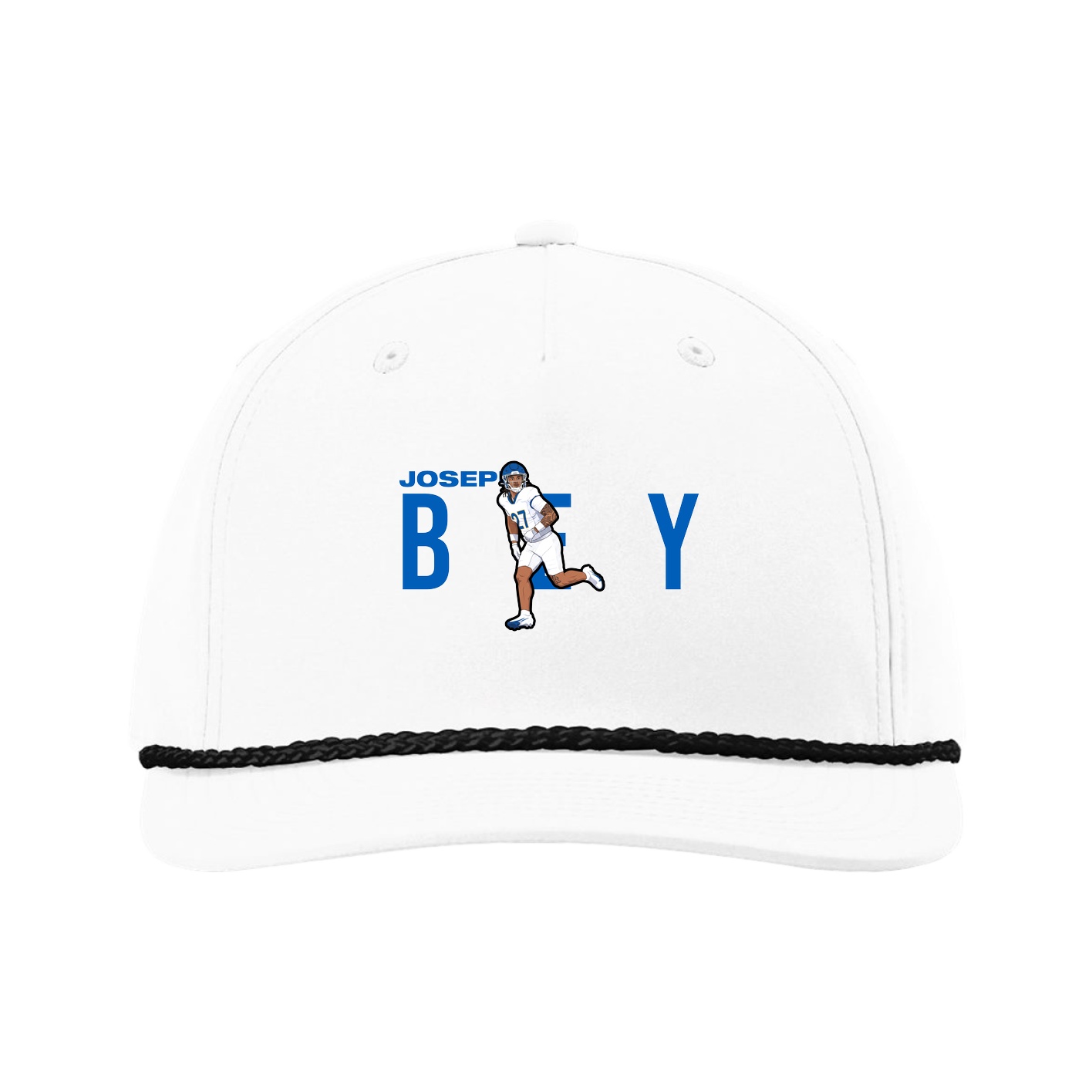 Five-Panel Classic Rope Cap — Player Name in White