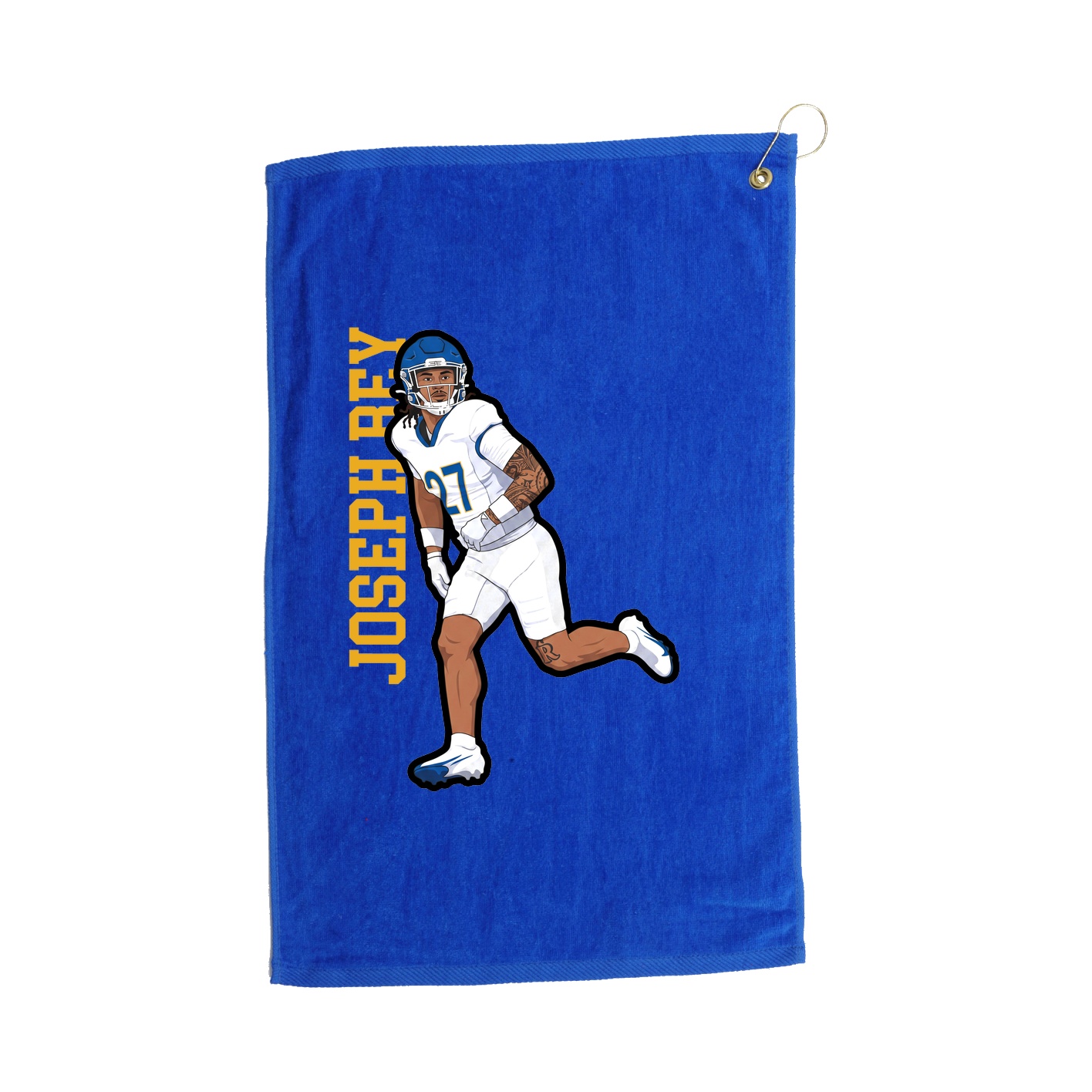 Golf Towel — Name Vertical in Royal