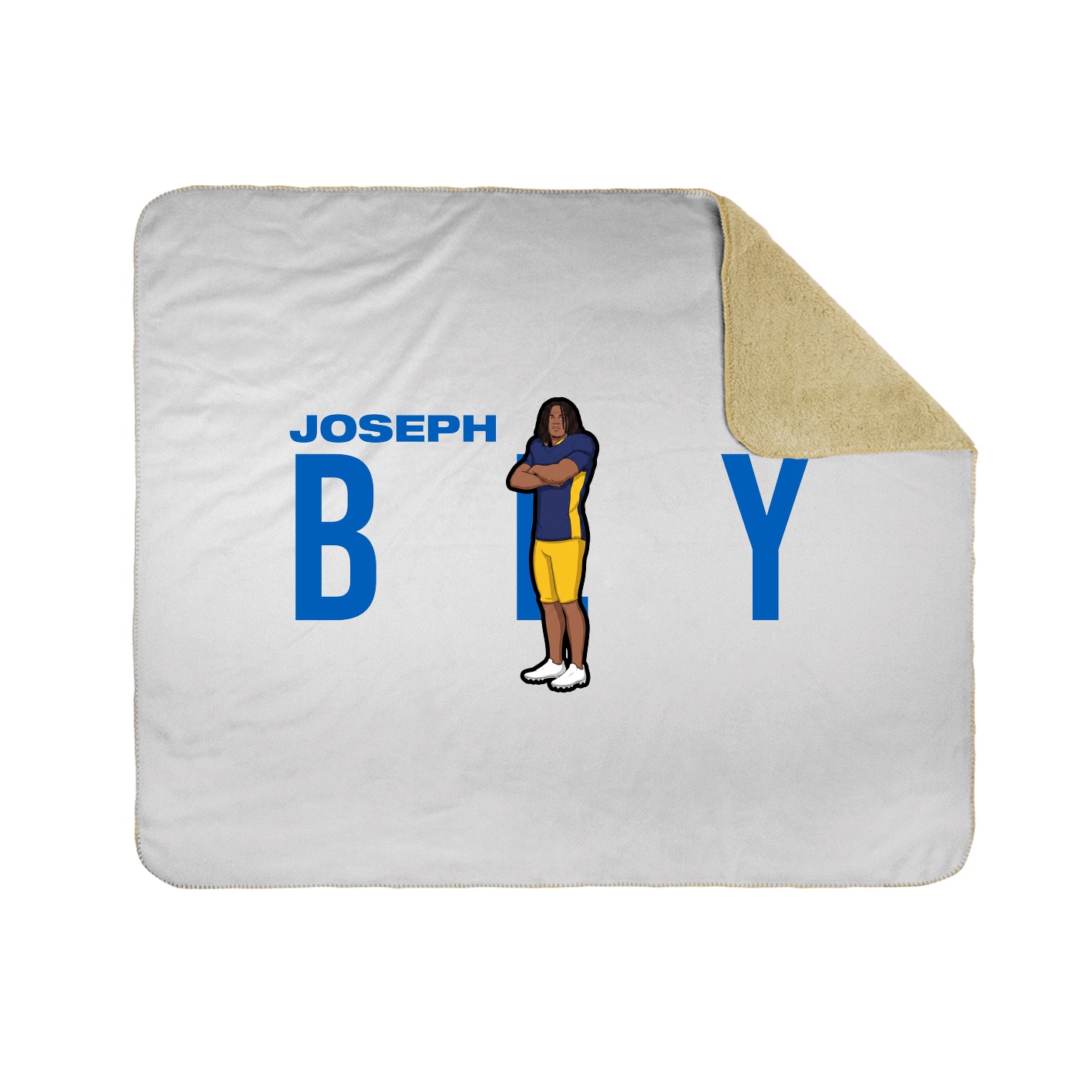 Throw Blanket — Player Name in White