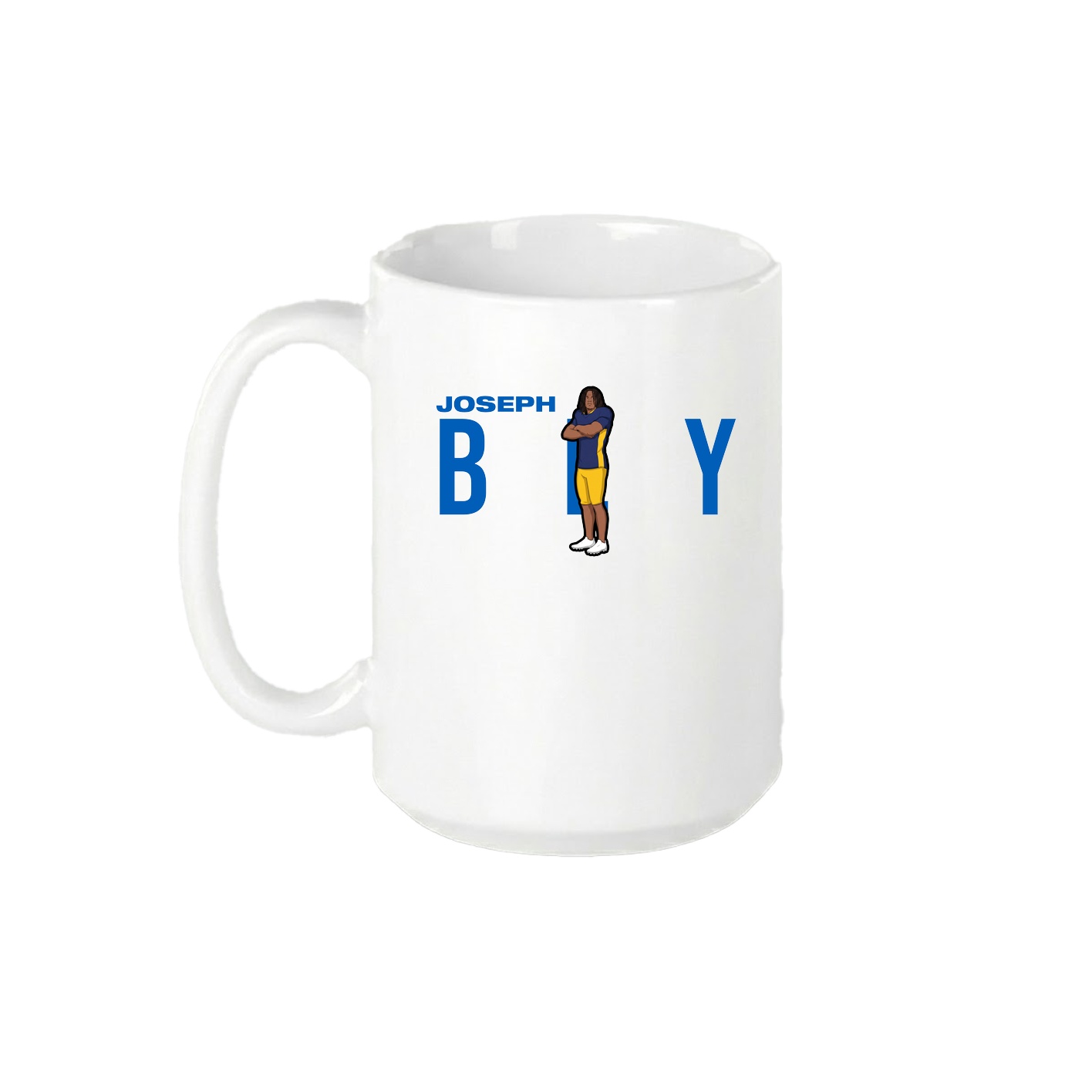 15oz Coffee Mug — Player Name in White