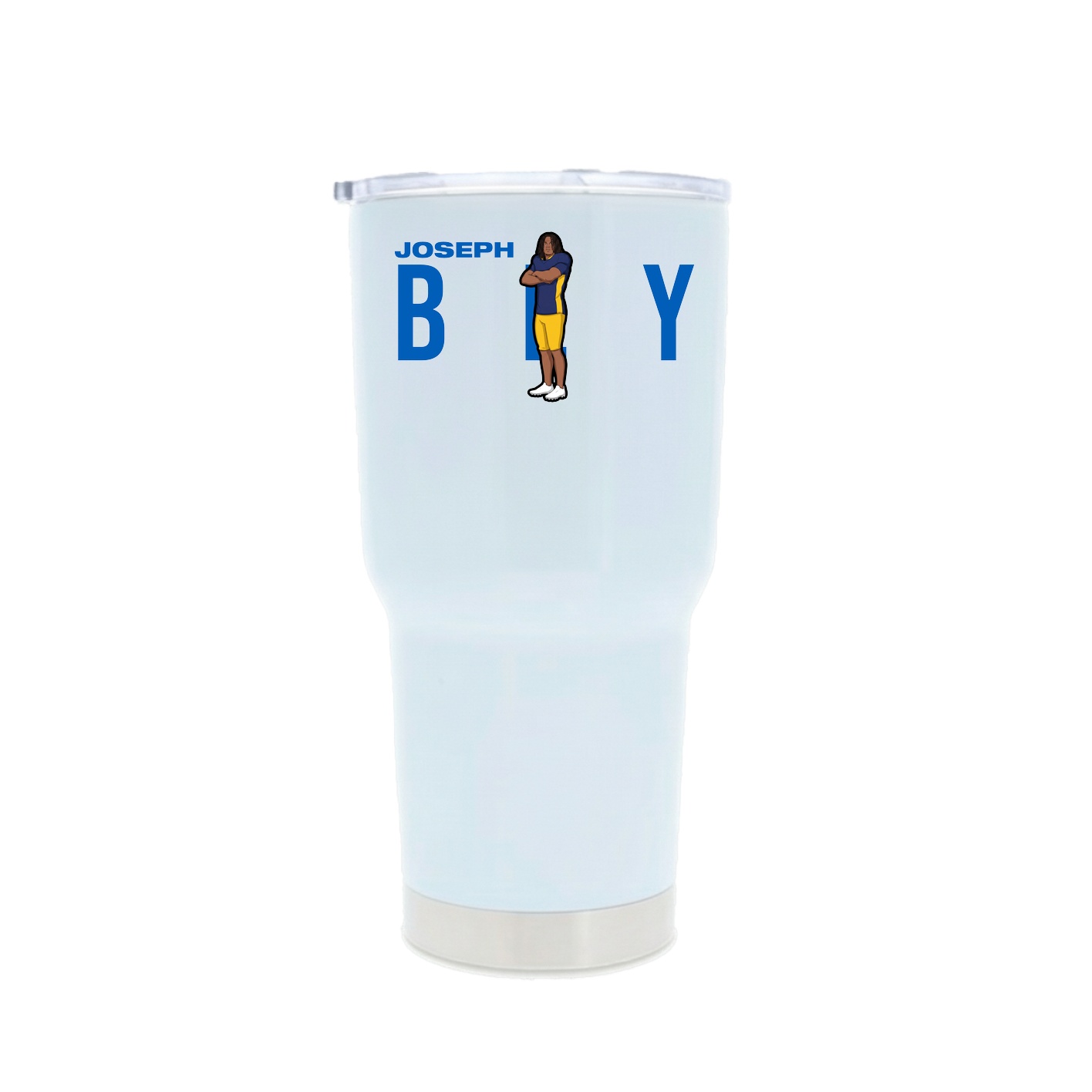 30oz Stainless Steel Tumbler — Player Name in White