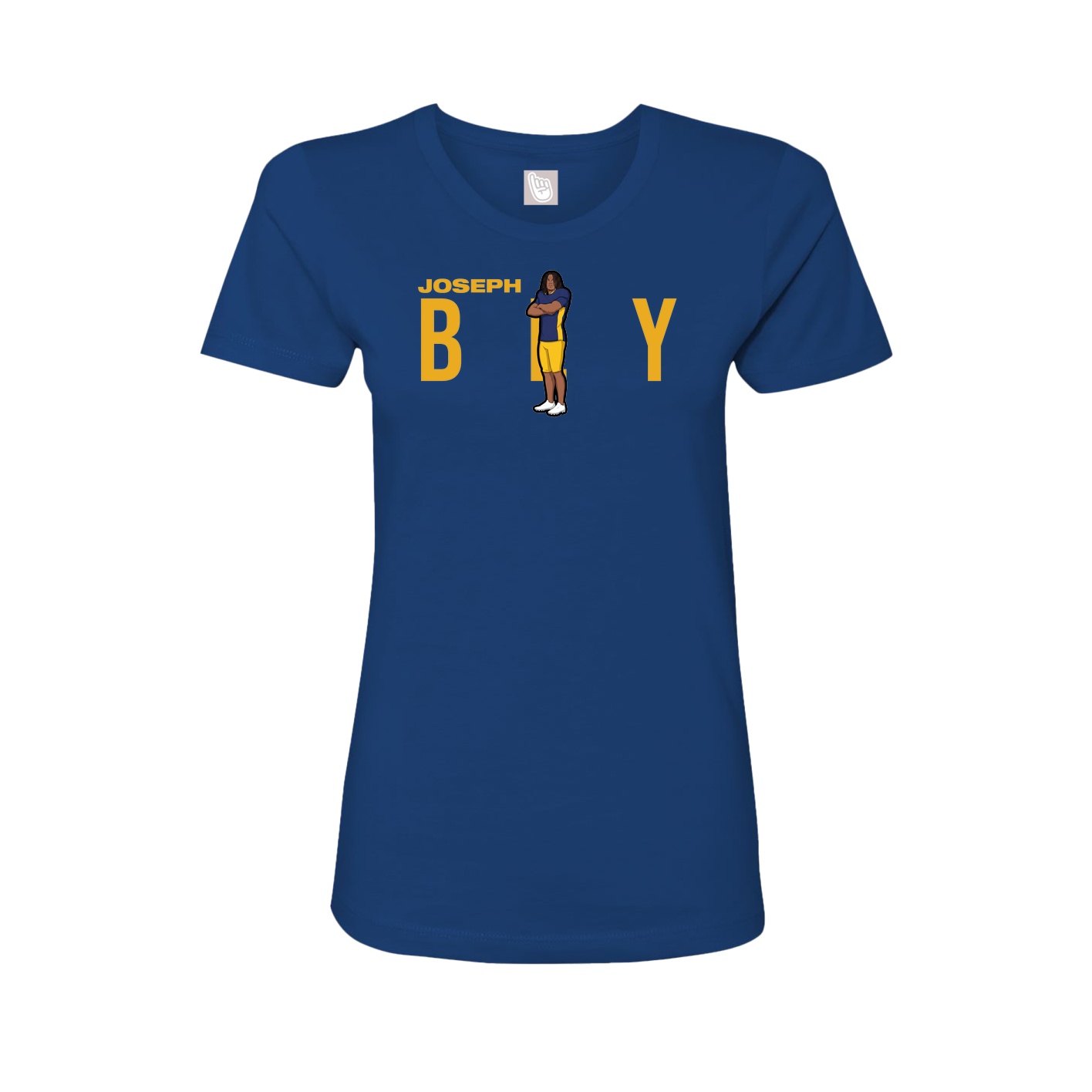 Fitted Women's Tee — Player Name in Royal