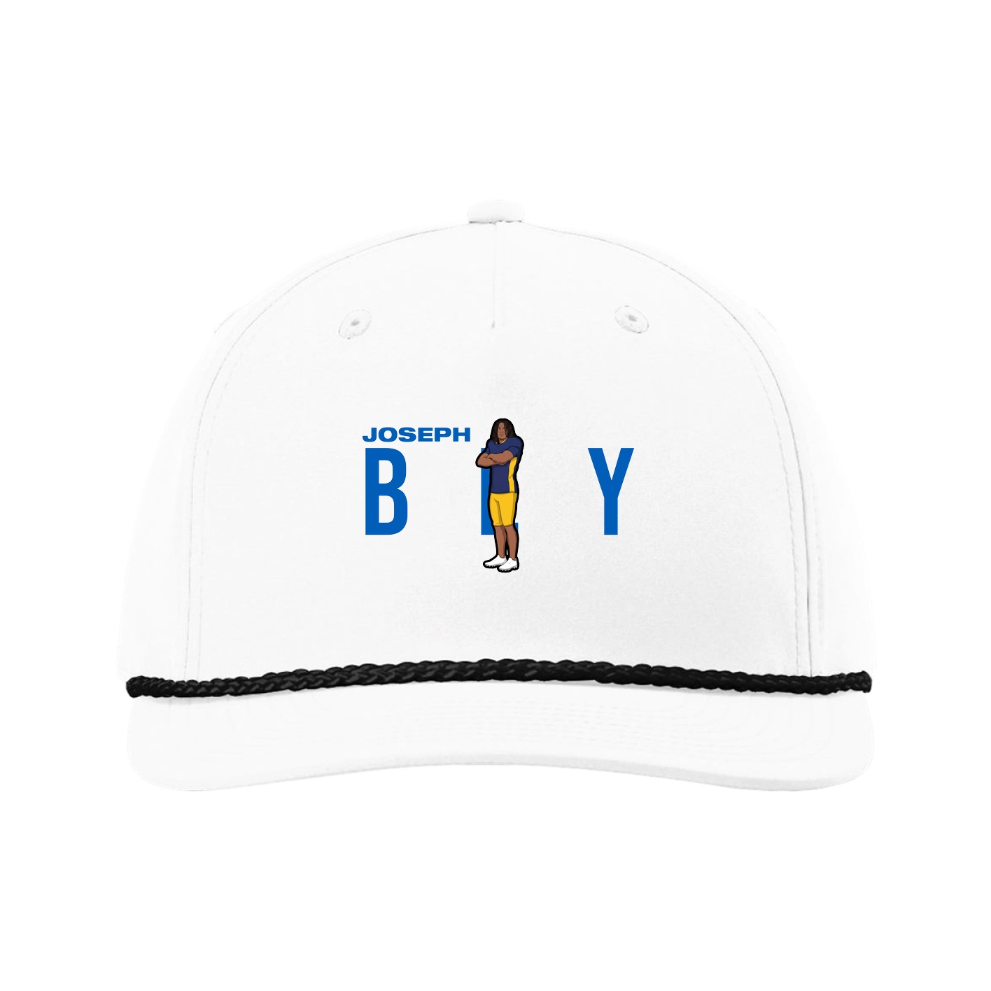 Five-Panel Classic Rope Cap — Player Name in White