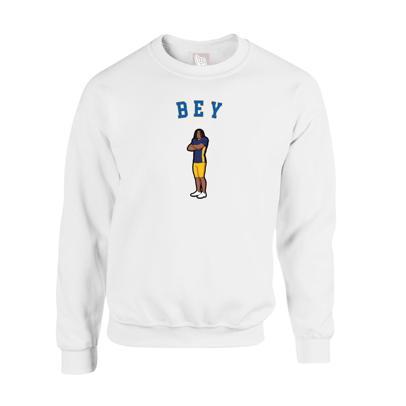 Fleece Crew — Shirsey Arch in White