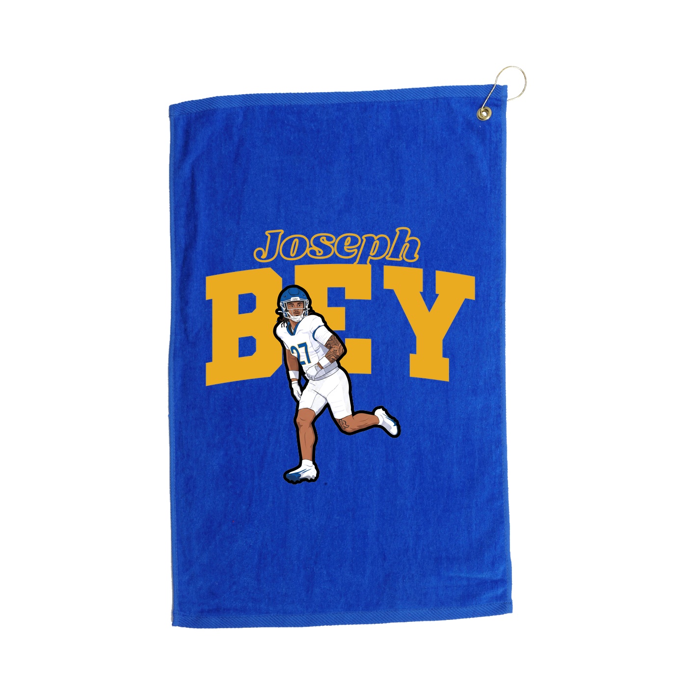 Golf Towel — Name Arch in Royal